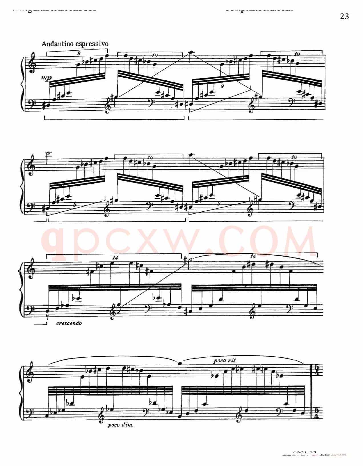 Poems of 1917 Op.41(1917之诗 5. 战争之夜的沉思)