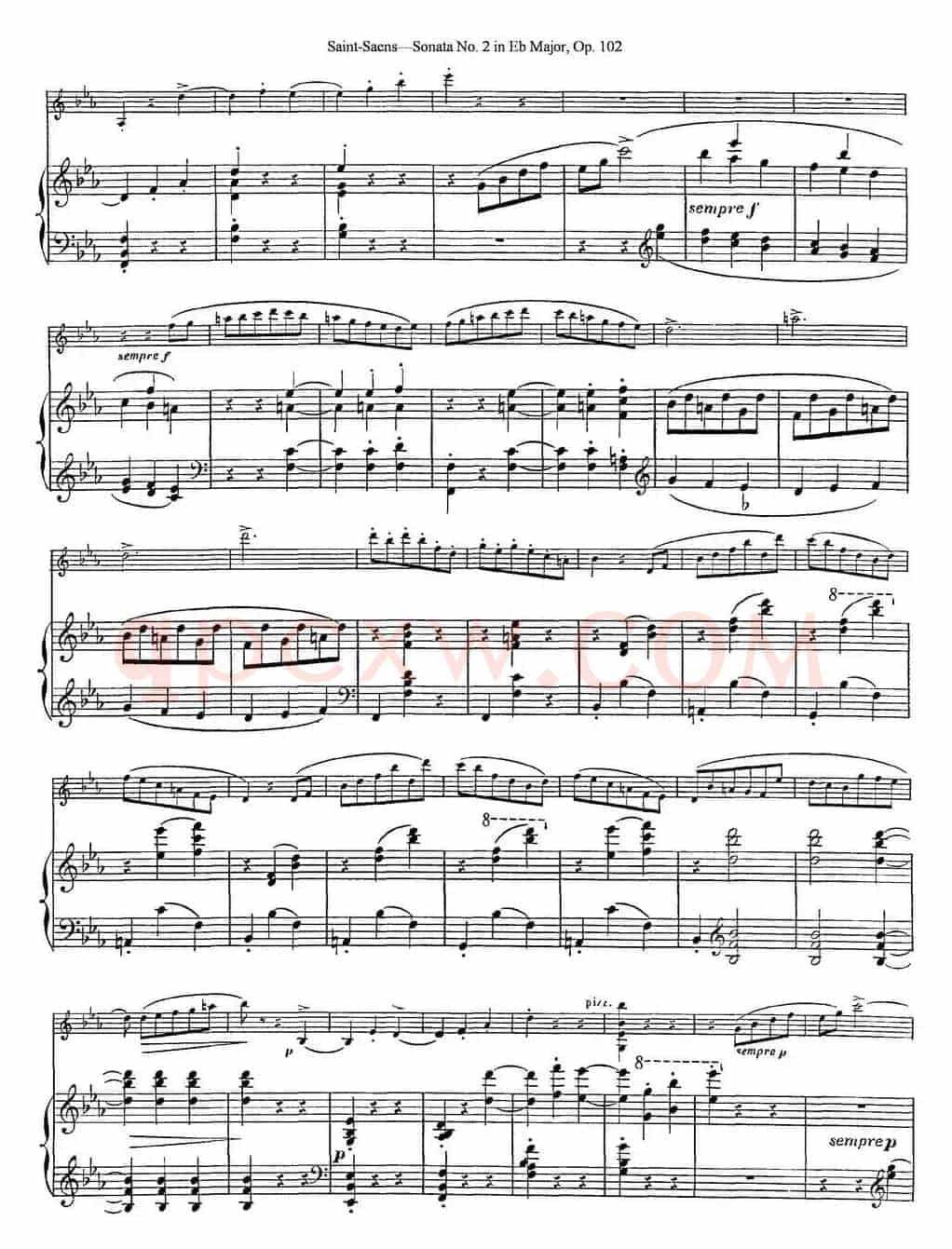 Violin Sonata No.2 in Eb Major Op.102（小提琴+钢琴伴奏）
