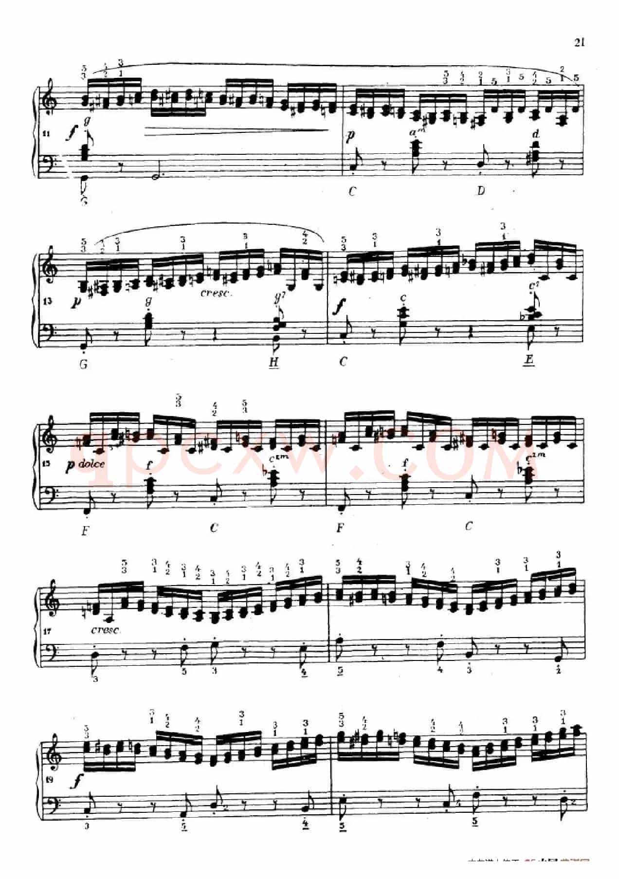 《车尔尼手风琴练习曲集》第Ⅳ册（第3——5首）
