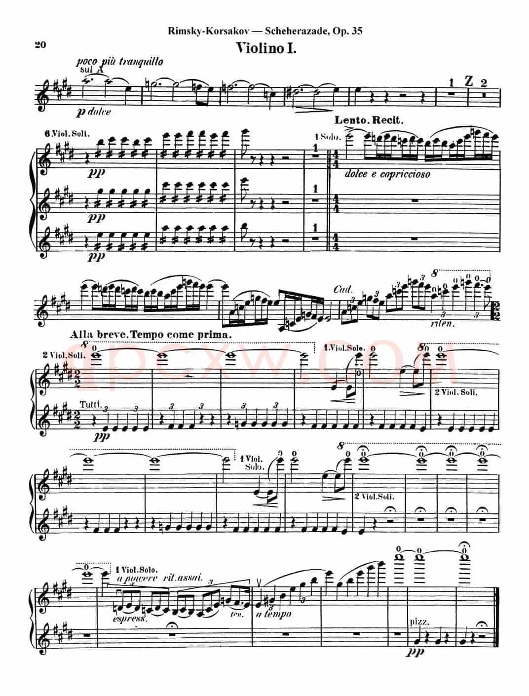 Scheherazade(Ⅳ)Op.35(第一小提琴)