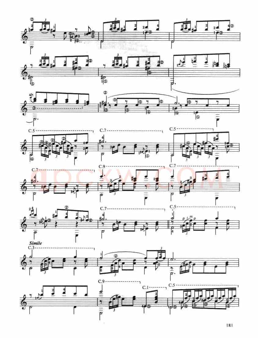古典吉他考级九级外国乐曲B组（1、西班牙小夜曲）
