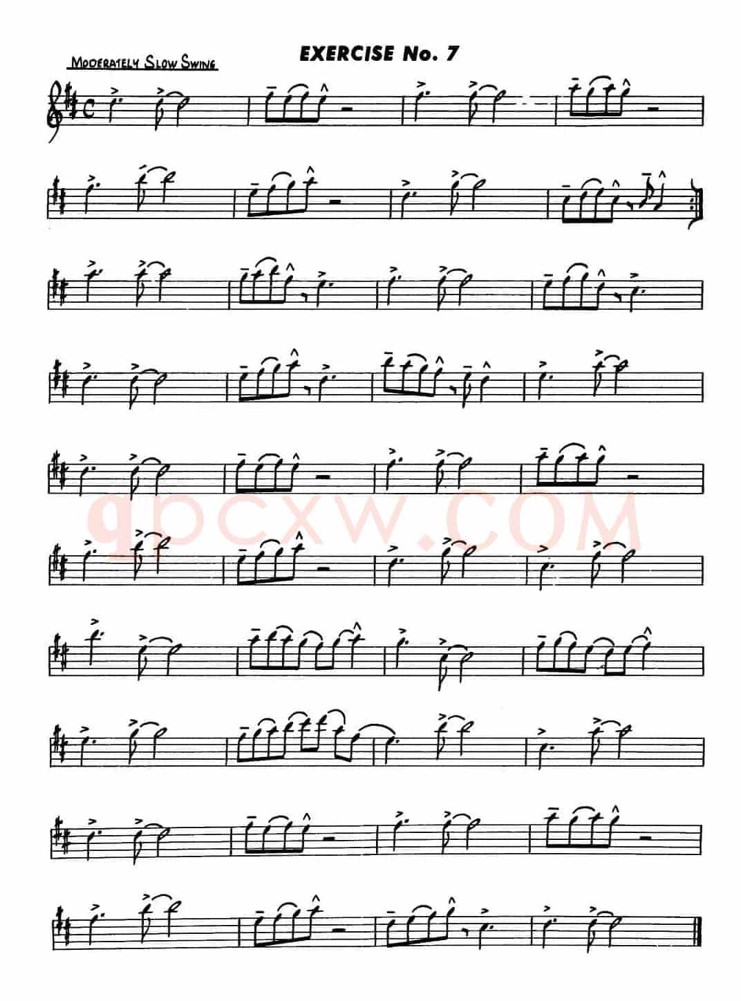 Basic Jazz Conception for saxophone（EXERCISE No.7）
