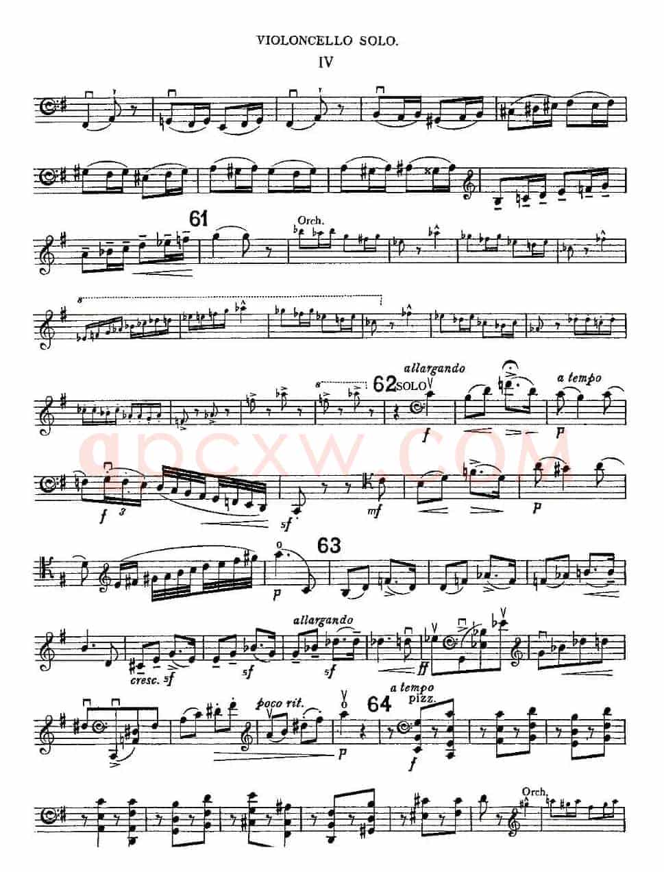 Edward Elgar Concerto e Minor Op85 For Cello（Cel）