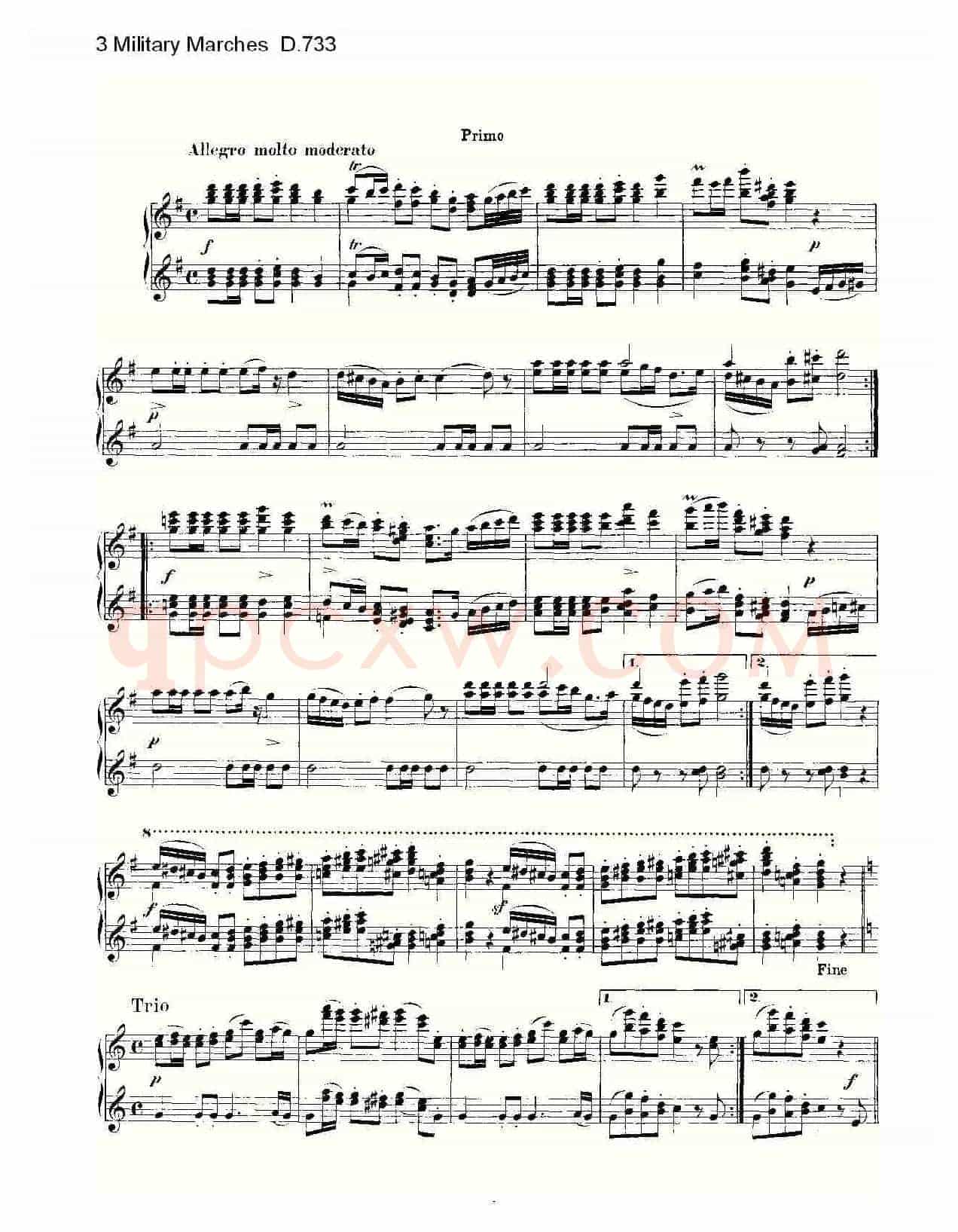 3 Military Marches D.733(3 士兵进行曲 D.733)