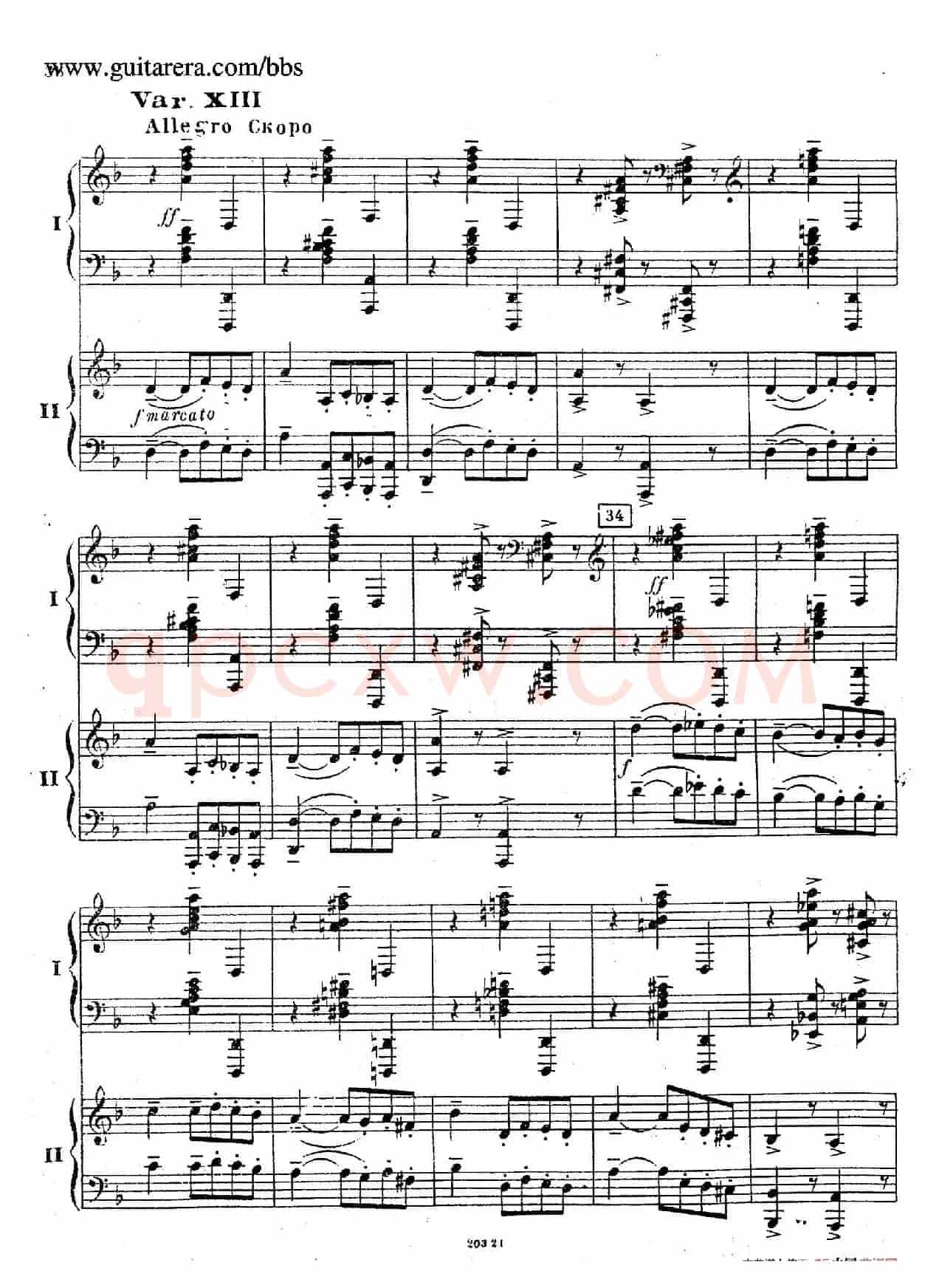 Rhapsody On A Theme Of Paganini Op.43(帕格尼尼主题狂想曲·双钢琴)(P21——40)
