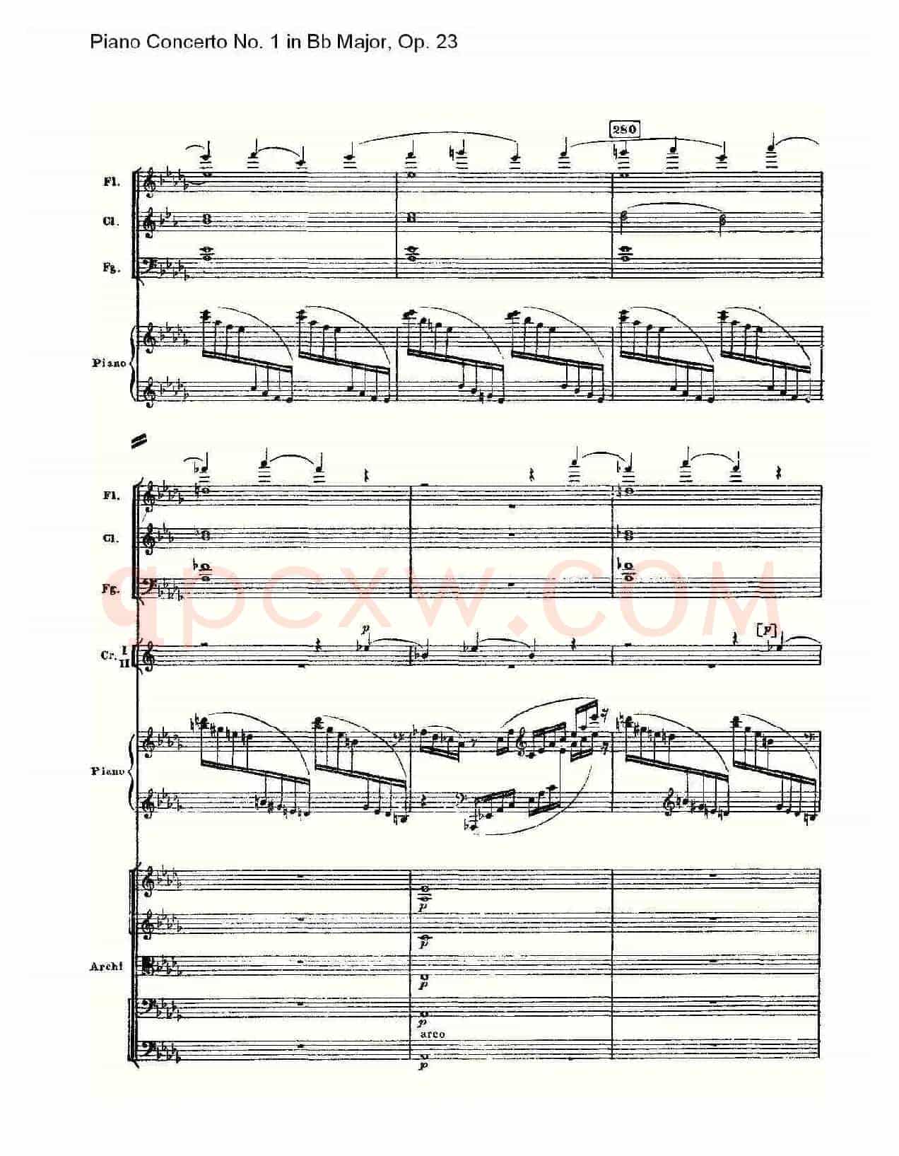 Bb大调第一钢琴协奏曲,Op.23第一乐章第一部（二）