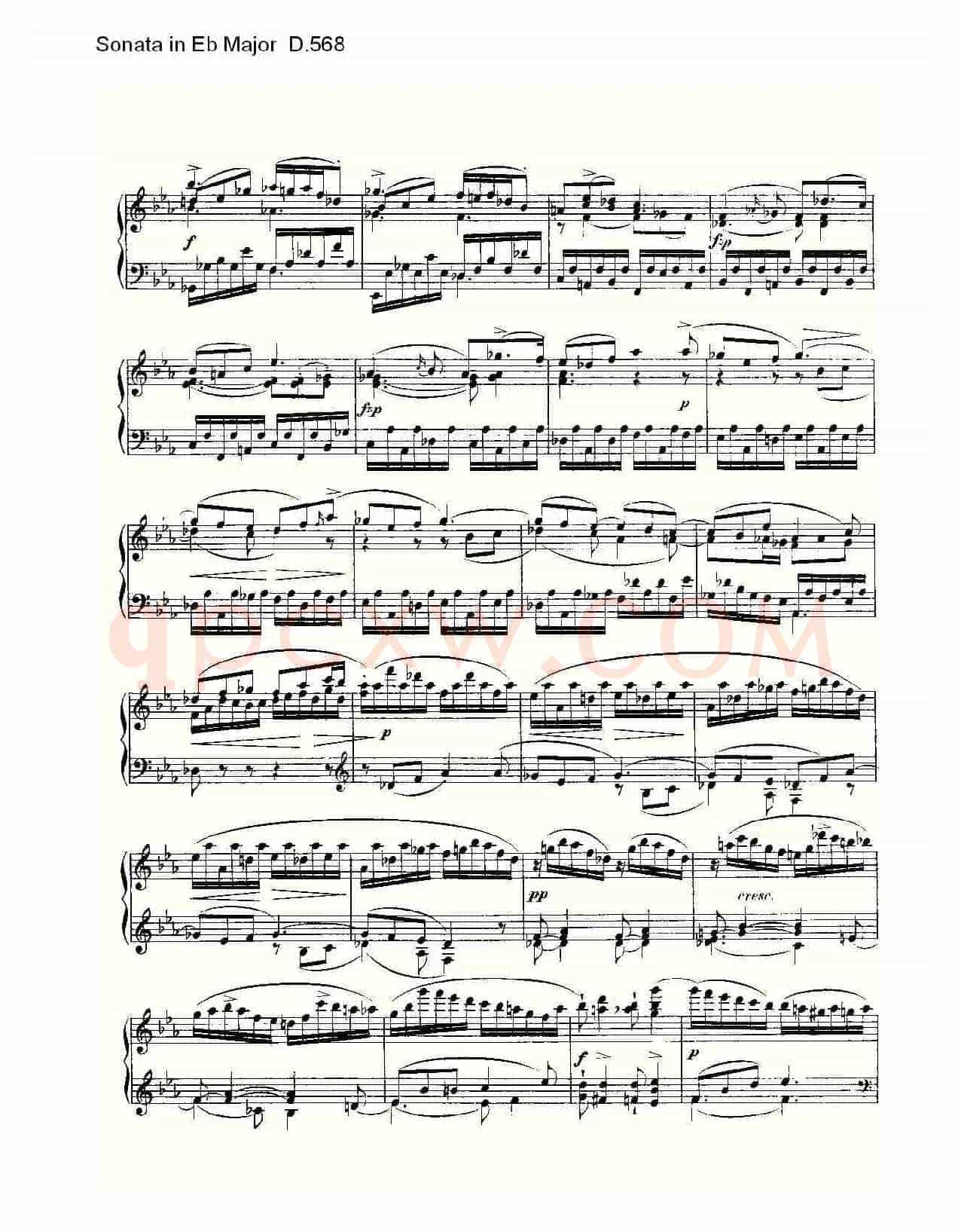 Sonata in Eb Major D.568（Eb大调奏鸣曲 D.568）