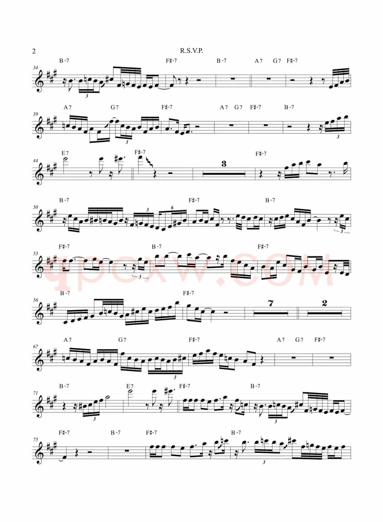 R.S.V.P（Trumpet Bb）