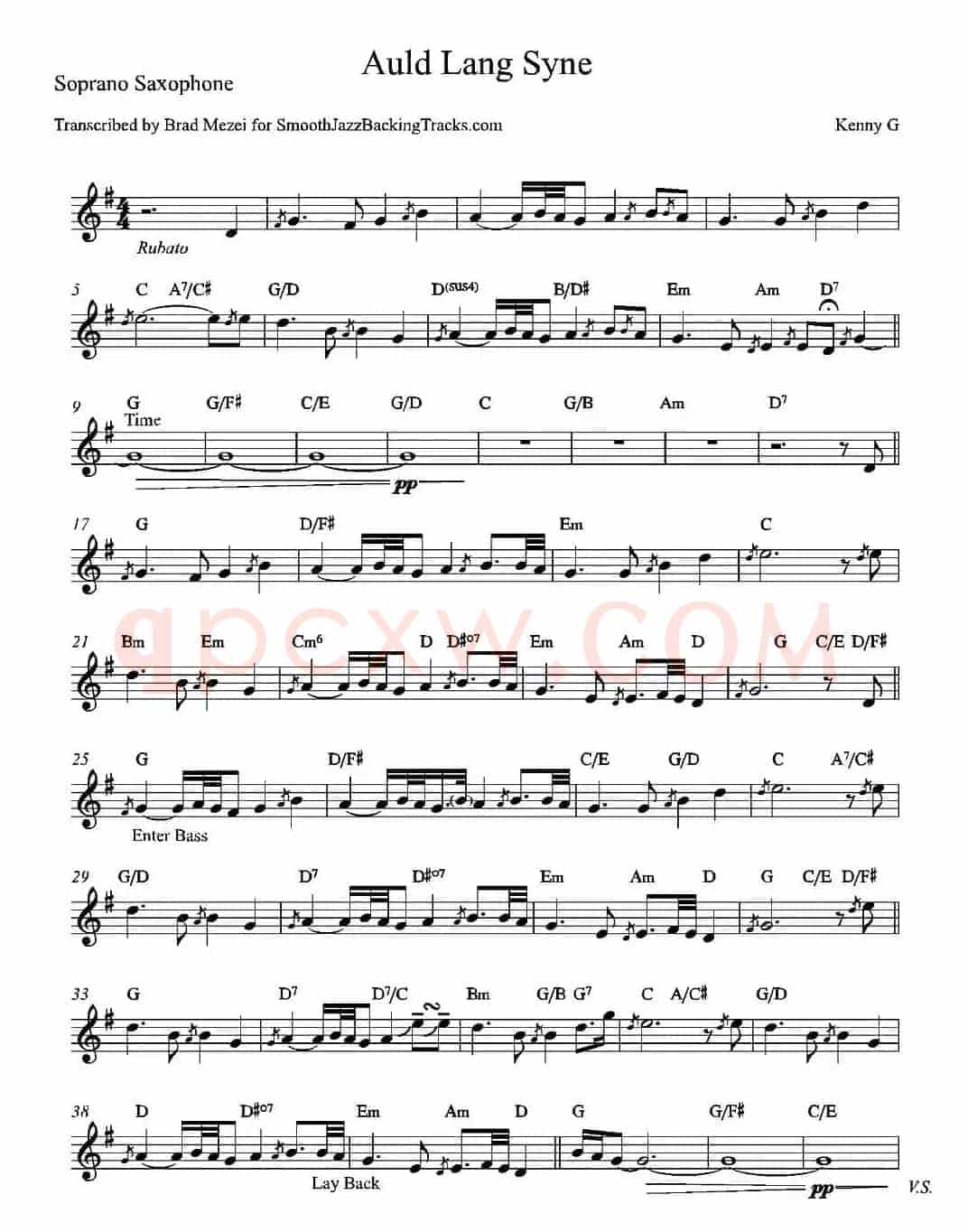 Auld Lang Syne（高音萨克斯）