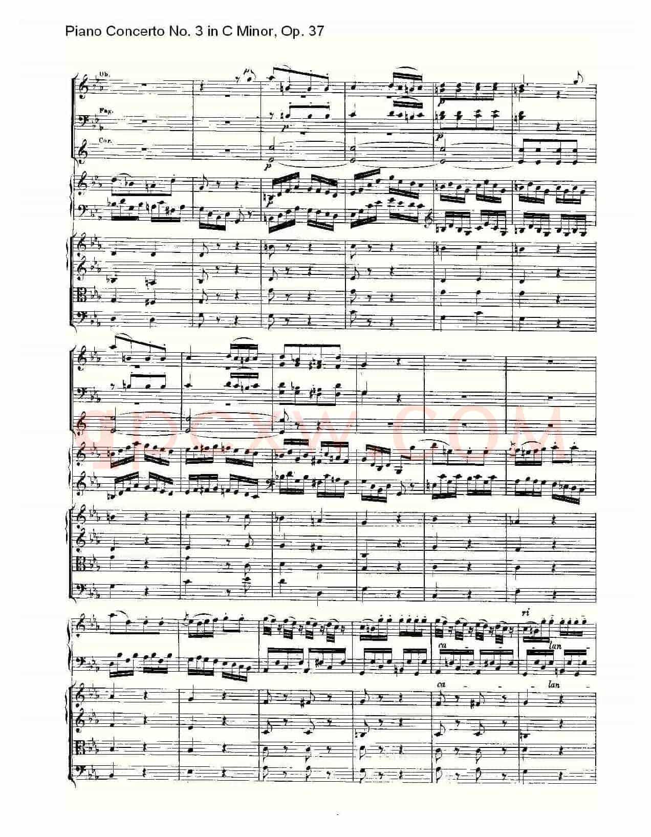 C小调钢琴第三协奏曲 Op.37 第三乐章