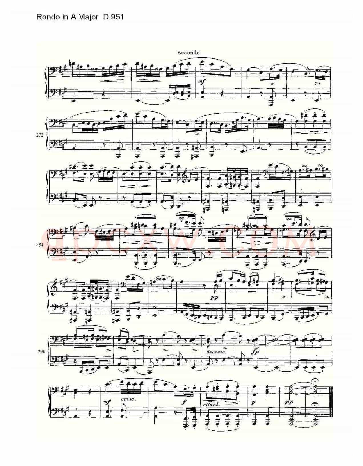 Rondo in A Major D.951(A大调回旋曲D.951)