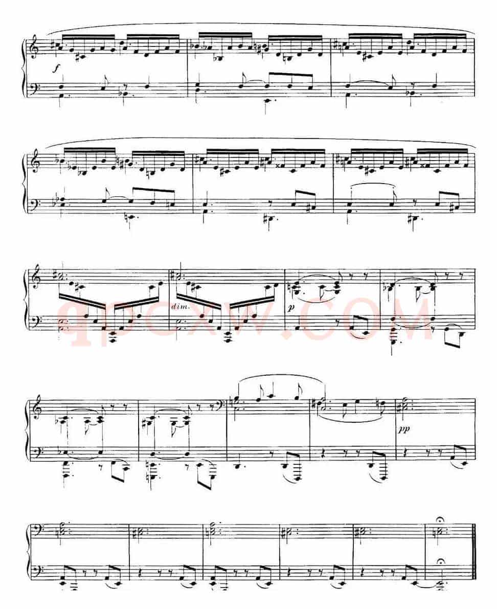 福雷13首船歌：Barcarolle No·10 in A min, Op·104, No· 2
