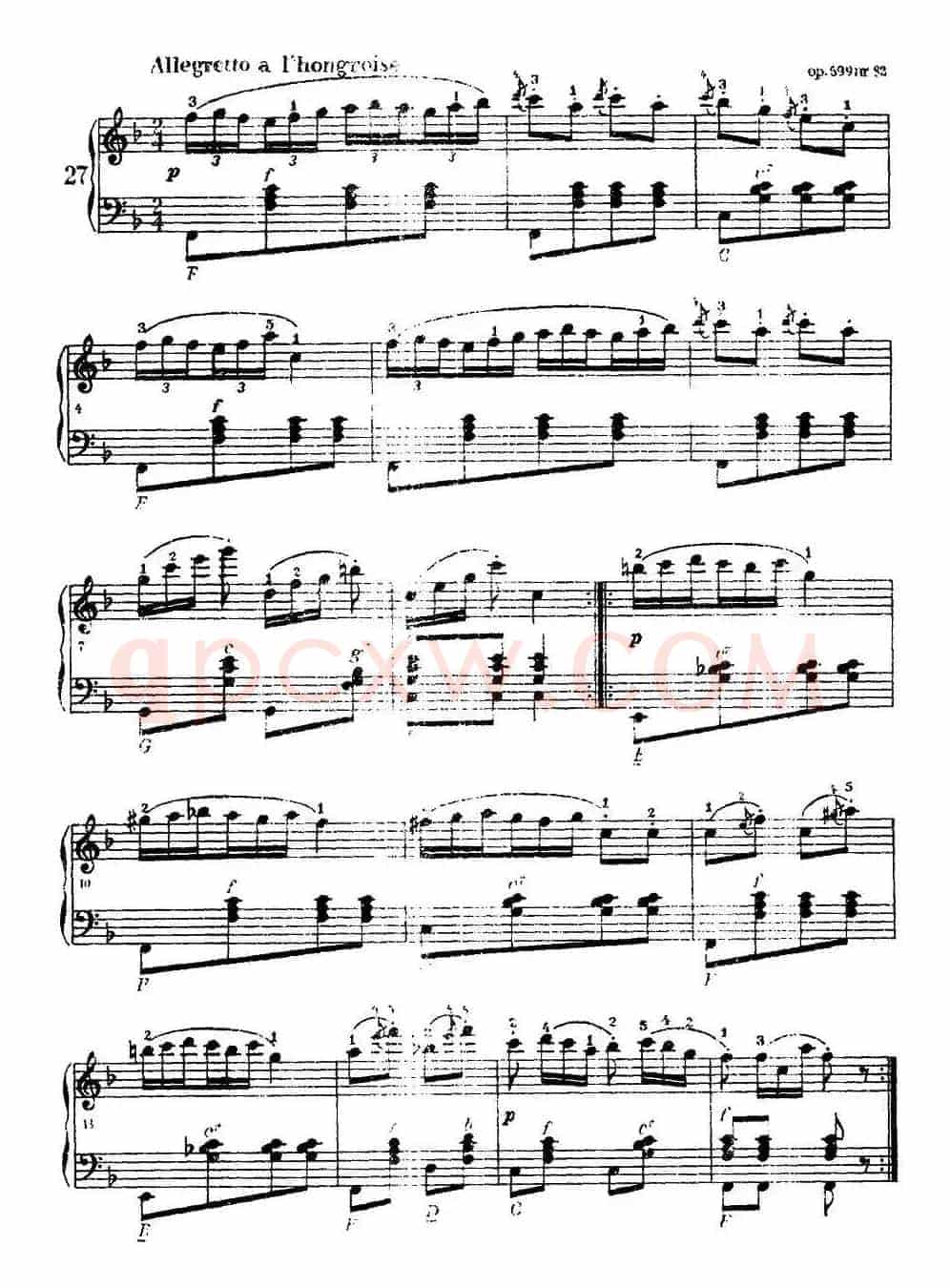 《车尔尼手风琴练习曲集》第Ⅰ册（第22—36首）