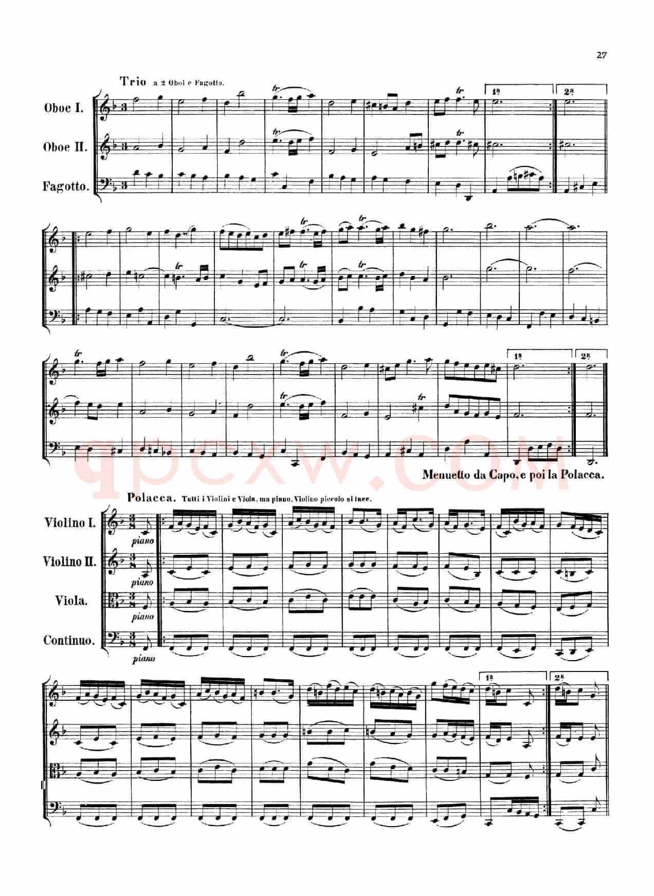 Brandenburg Concerto No.1 in F Major（勃兰登堡协奏曲第一号）
