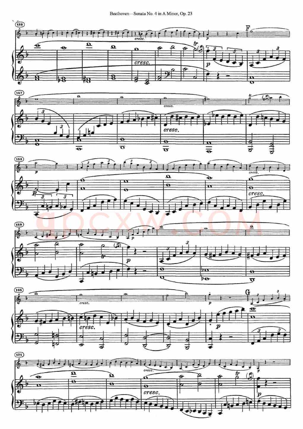 Violin Sonata No.4 in A Minor Op.23（小提琴+钢琴伴奏）