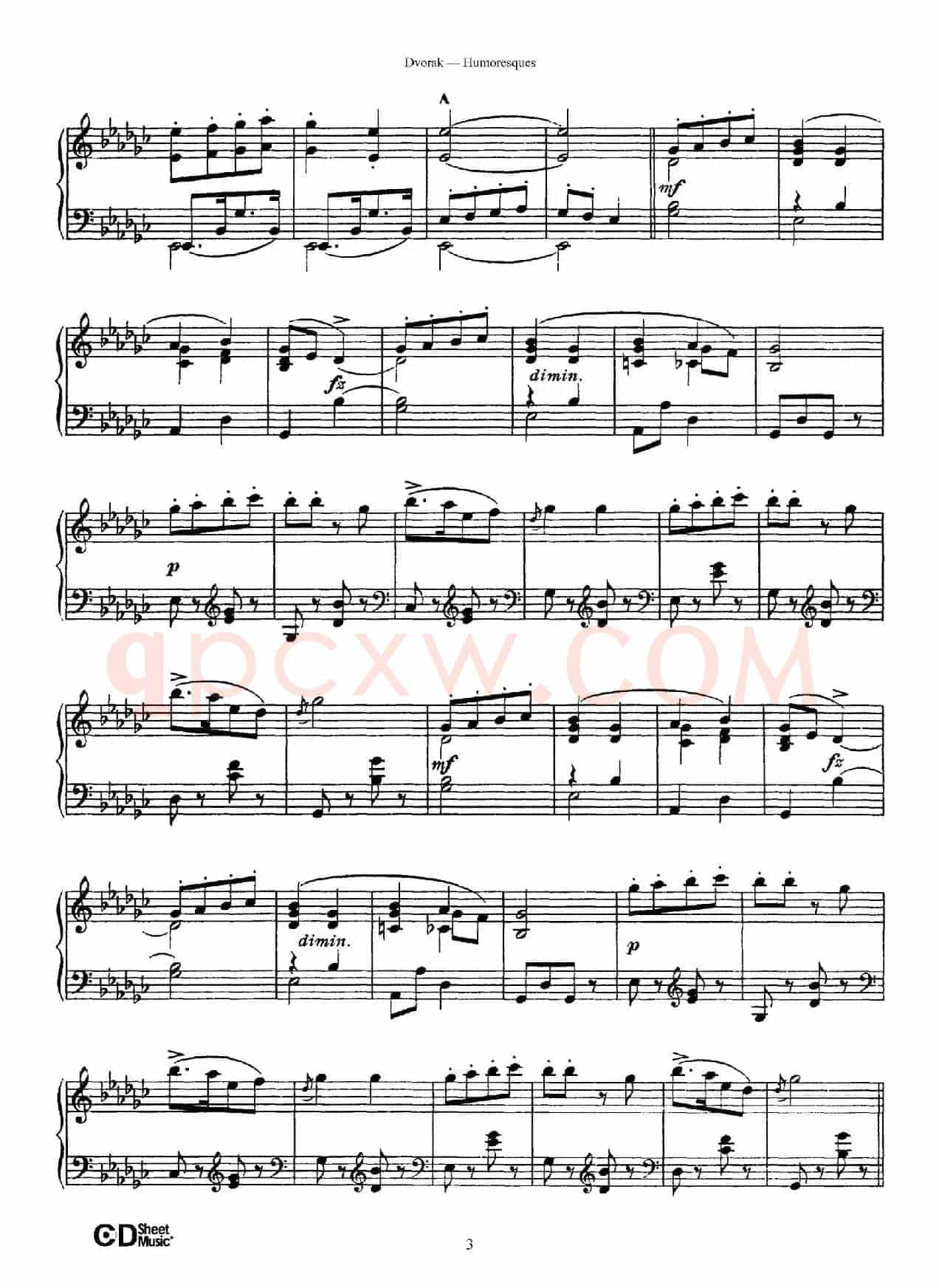 8 Humoresques Op.101（8首幽默曲·1）