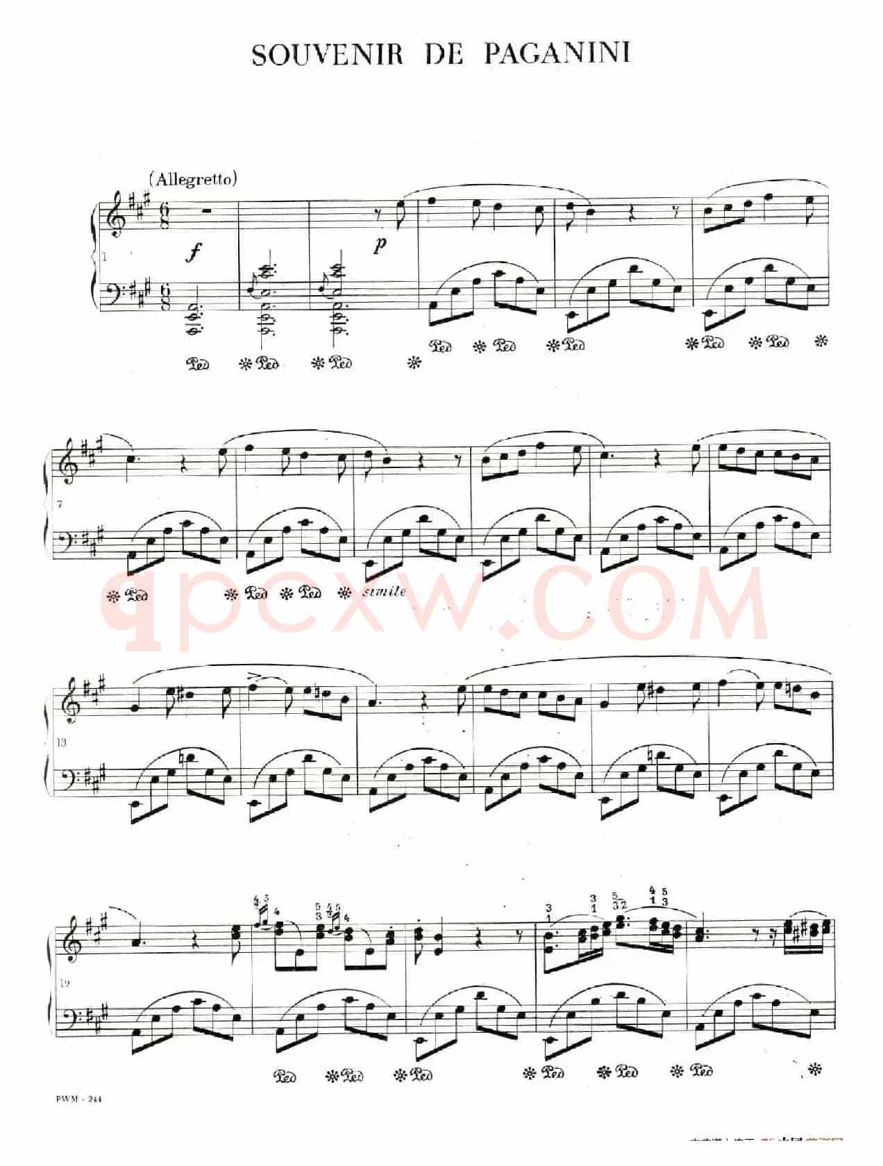 Souvenir de Paganini (纪念帕格尼尼)