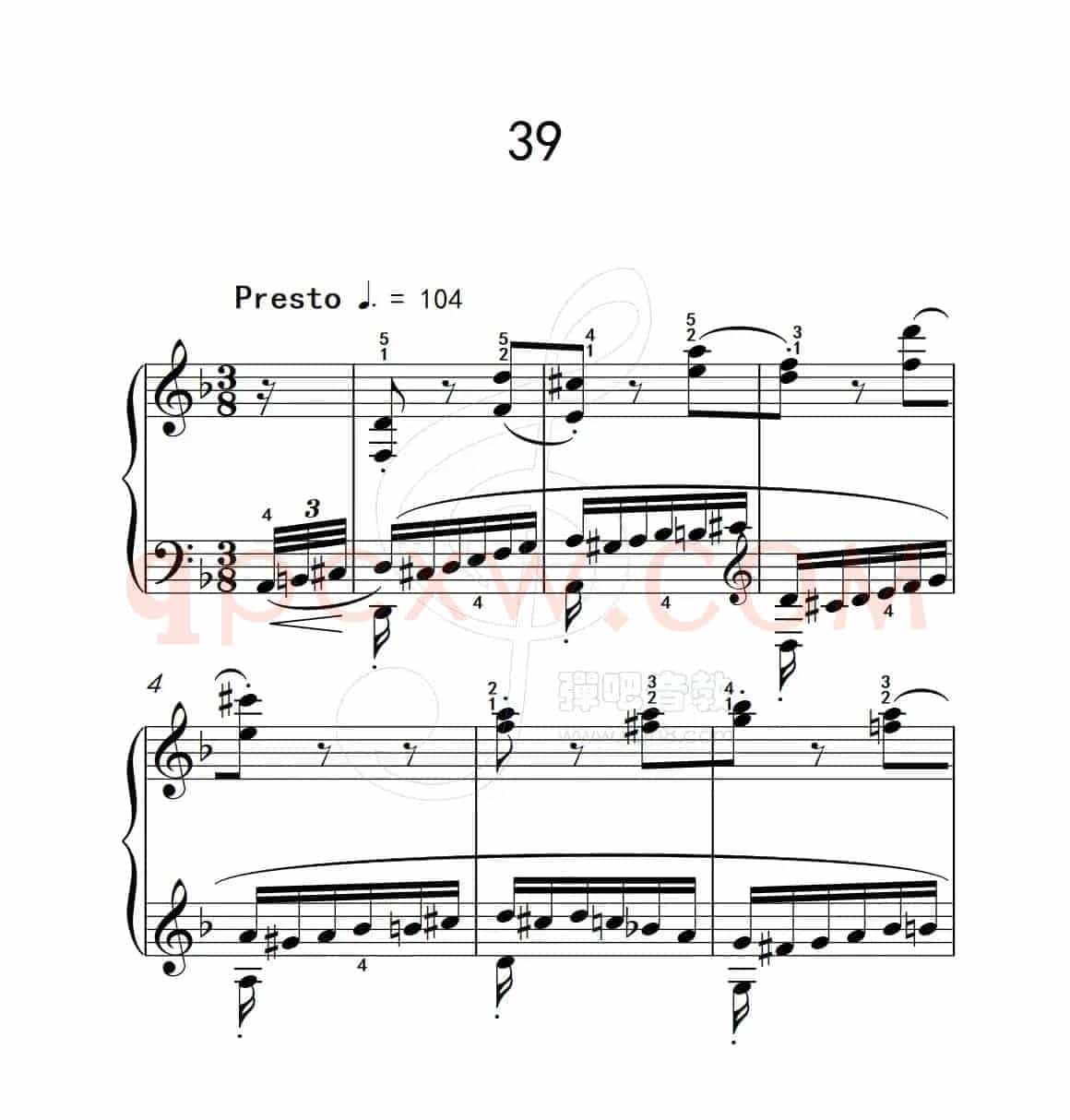 练习曲 39（克拉莫钢琴练习曲60首）