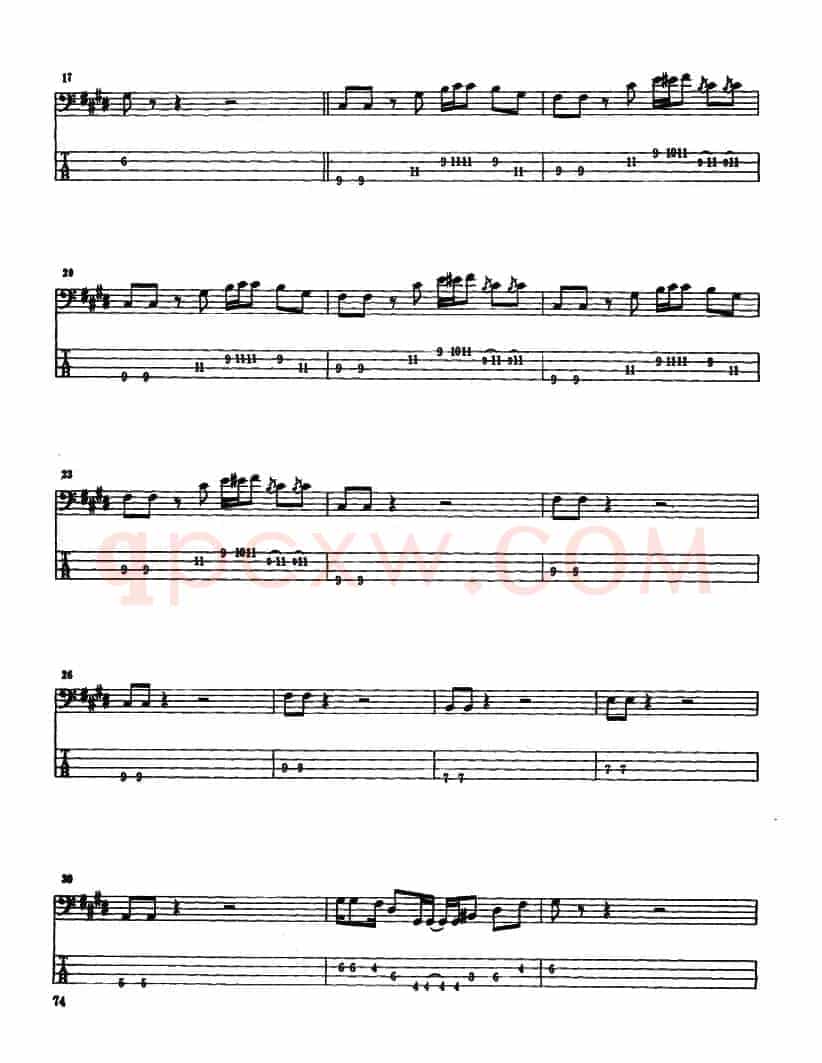 电贝司专业等级第六级(三、自选曲目)