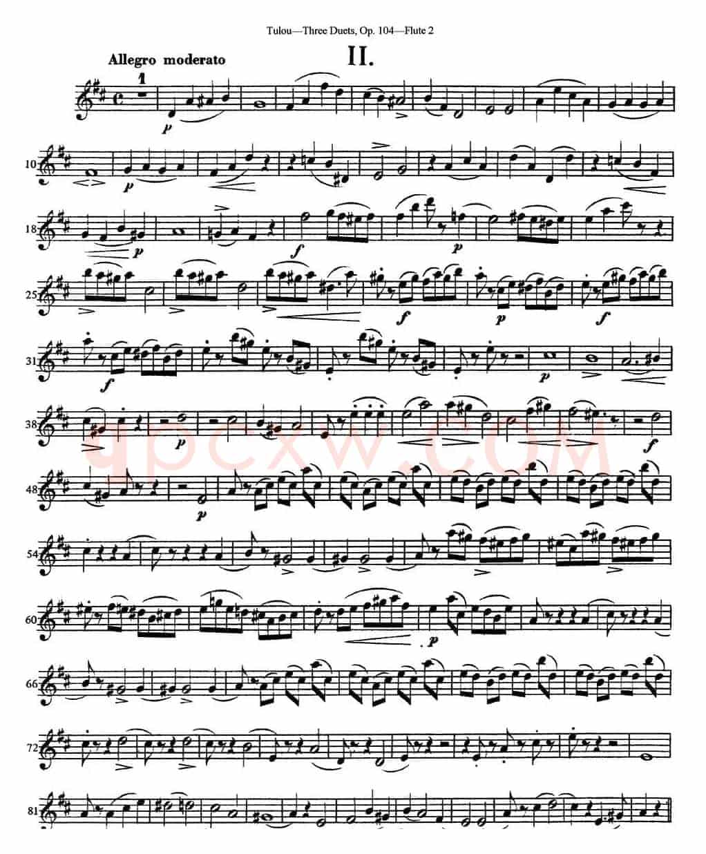 图露三首长笛简易重奏曲Op.104（Flute 2）（NO.2）