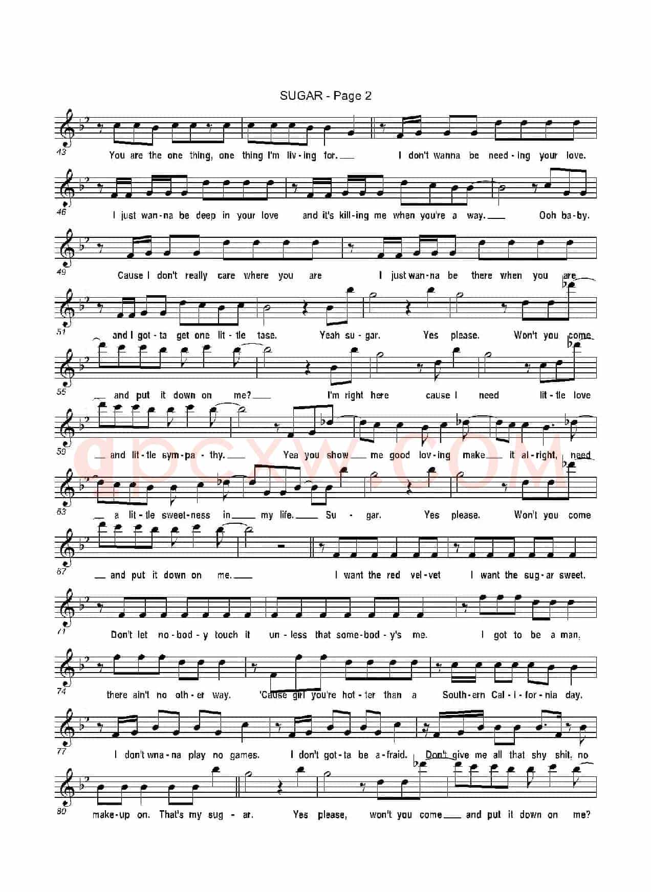 sugar(糖果)(中音萨克斯)
