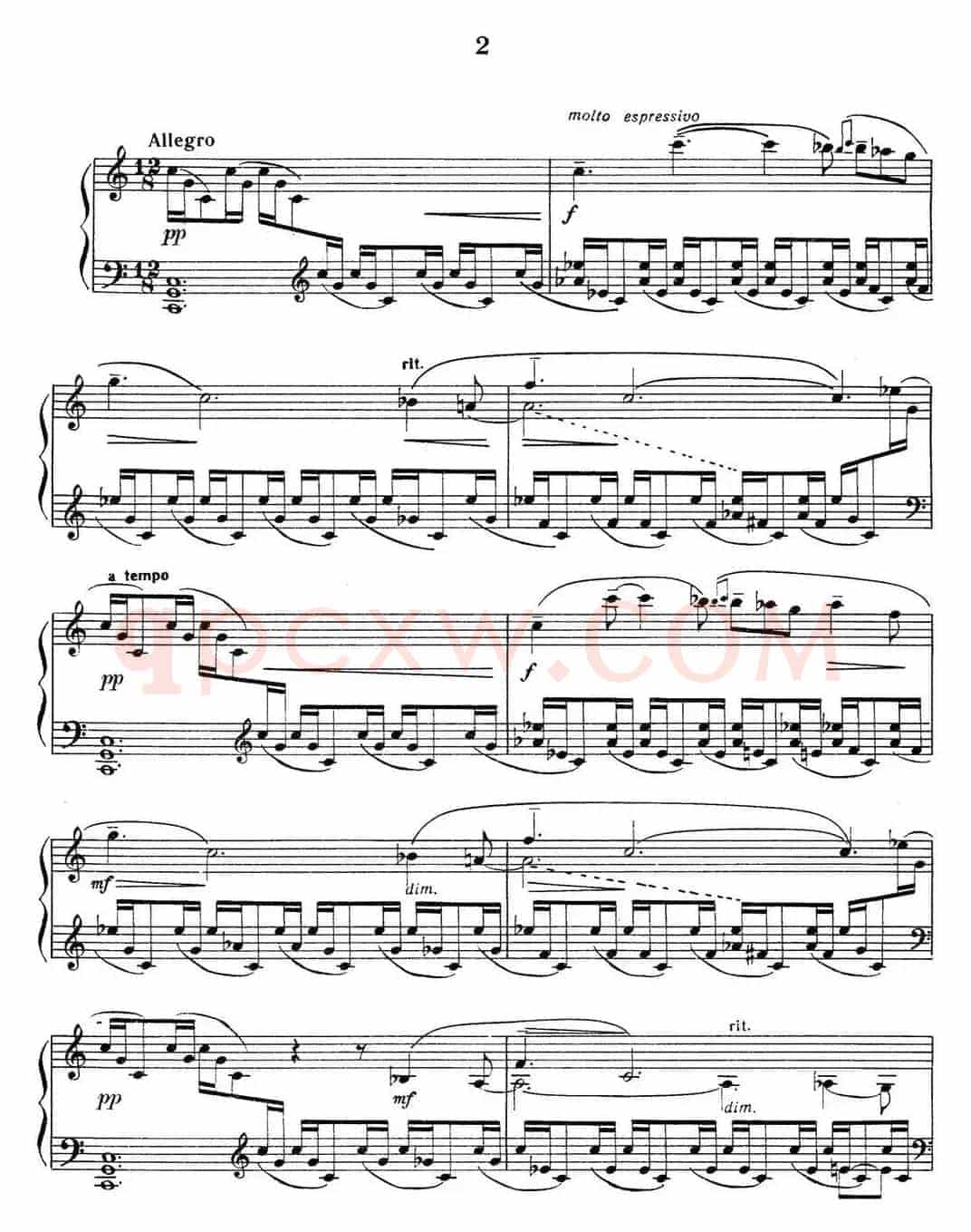 拉赫玛尼诺夫 音画练习曲2 Etudes tableaux Op.33 No.2