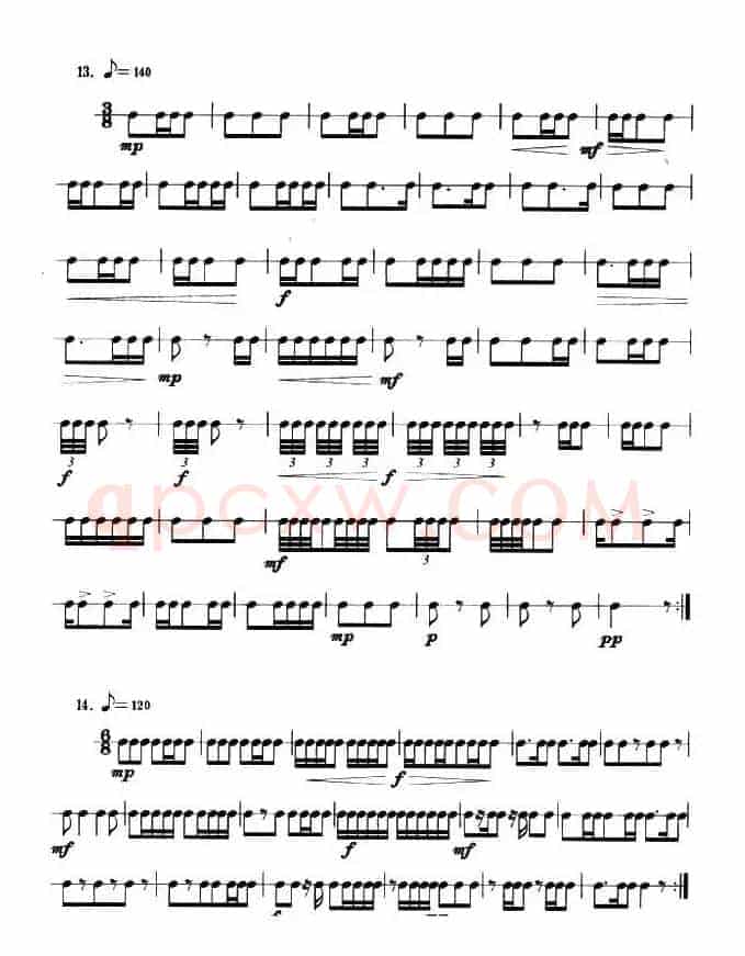 小军鼓练习曲18首