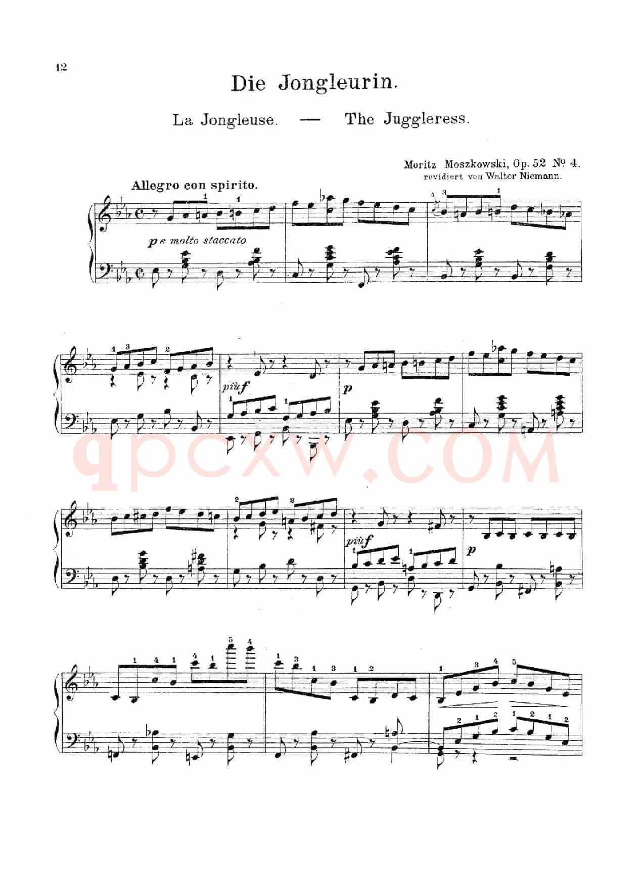 Die Jongleurin Op.52 No.4(女丑角)