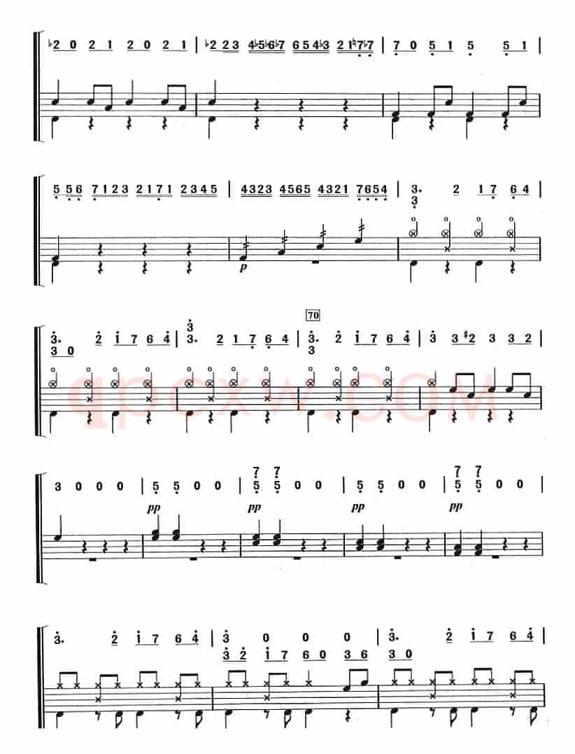 鲁斯兰与柳德米拉序曲（架子鼓、主旋律+鼓谱）