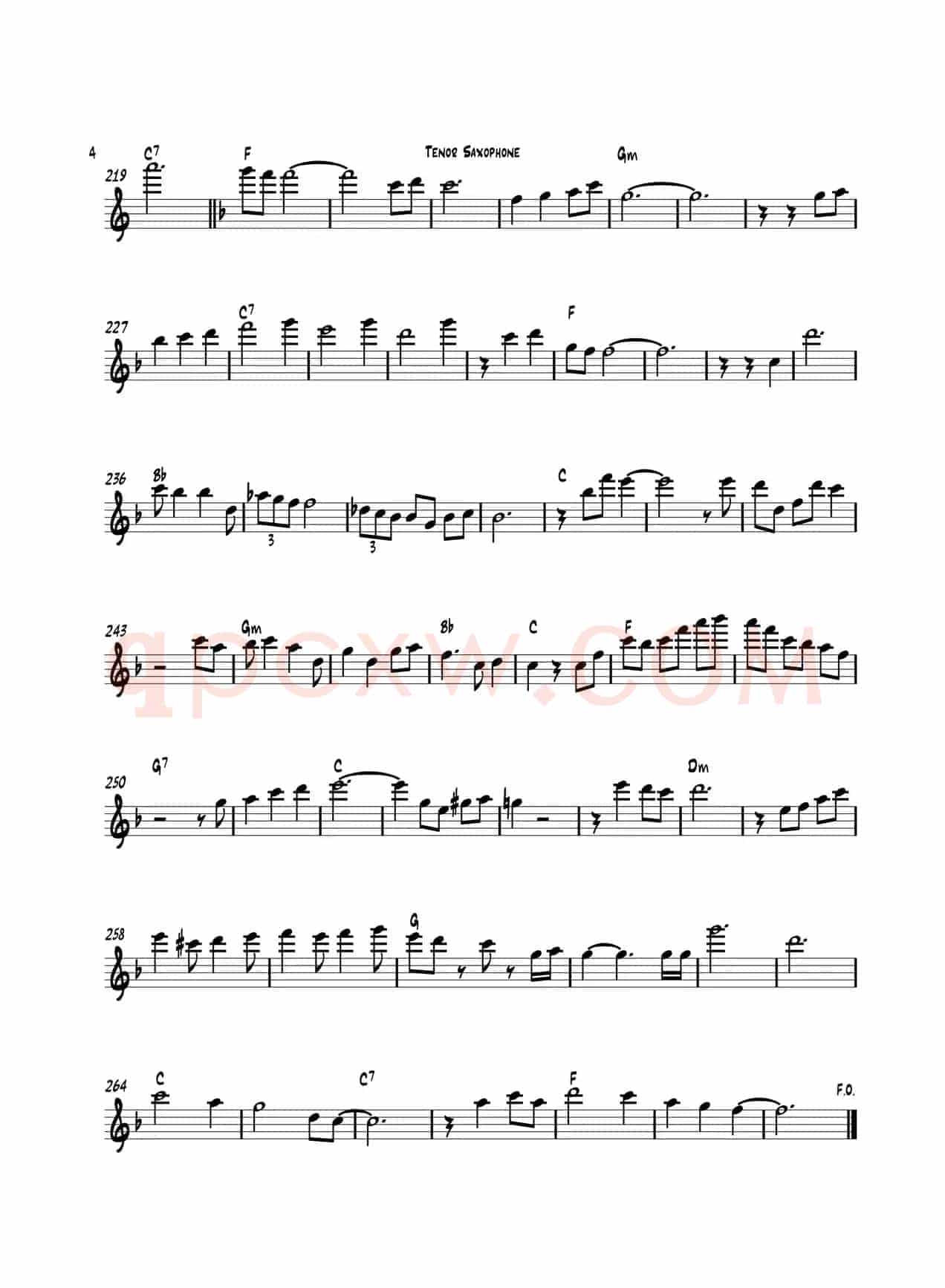 Happy Christmas（次中音萨克斯）