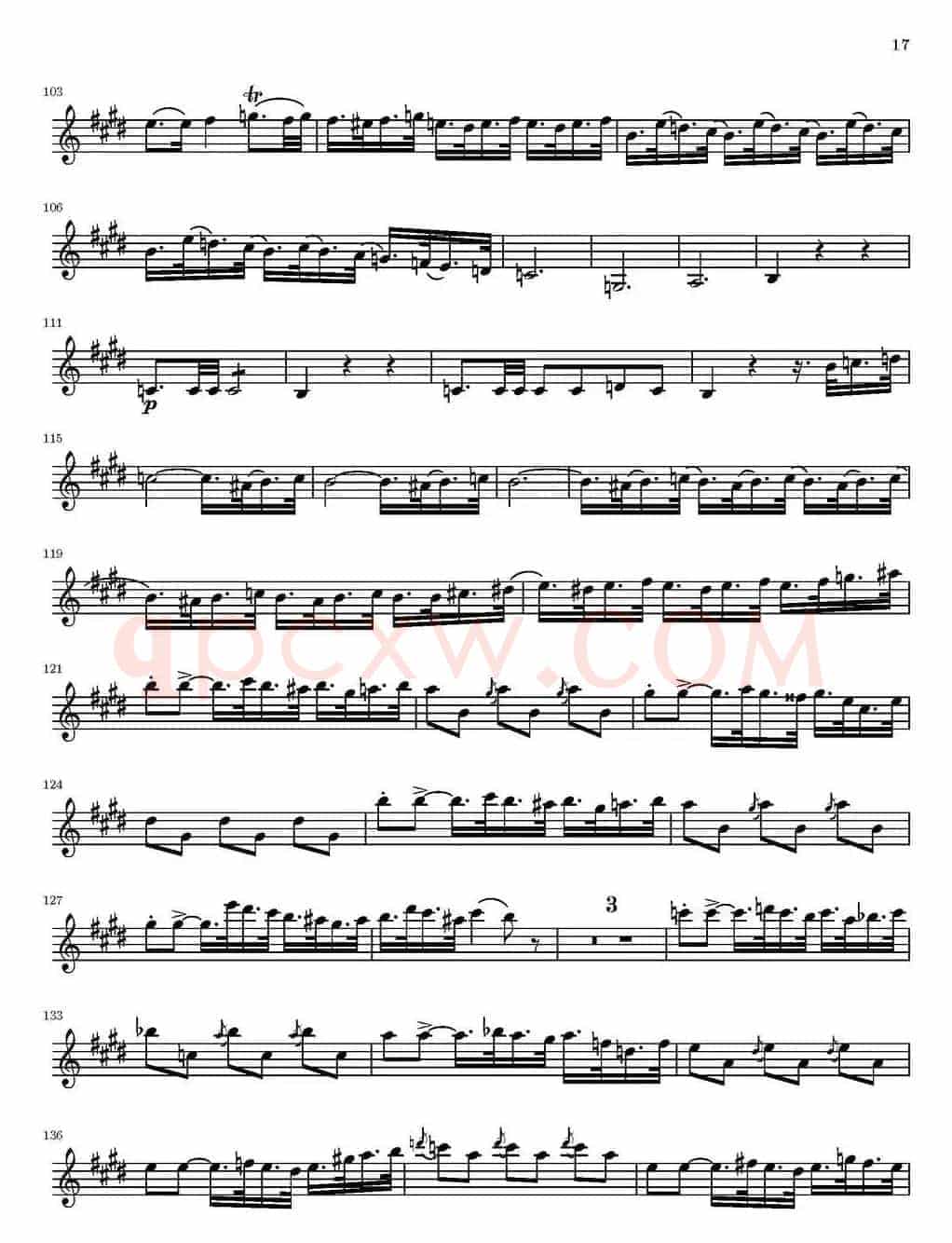 String Quartet nr.18 in E minor（E小调弦乐四重奏）（第一小提琴分谱）