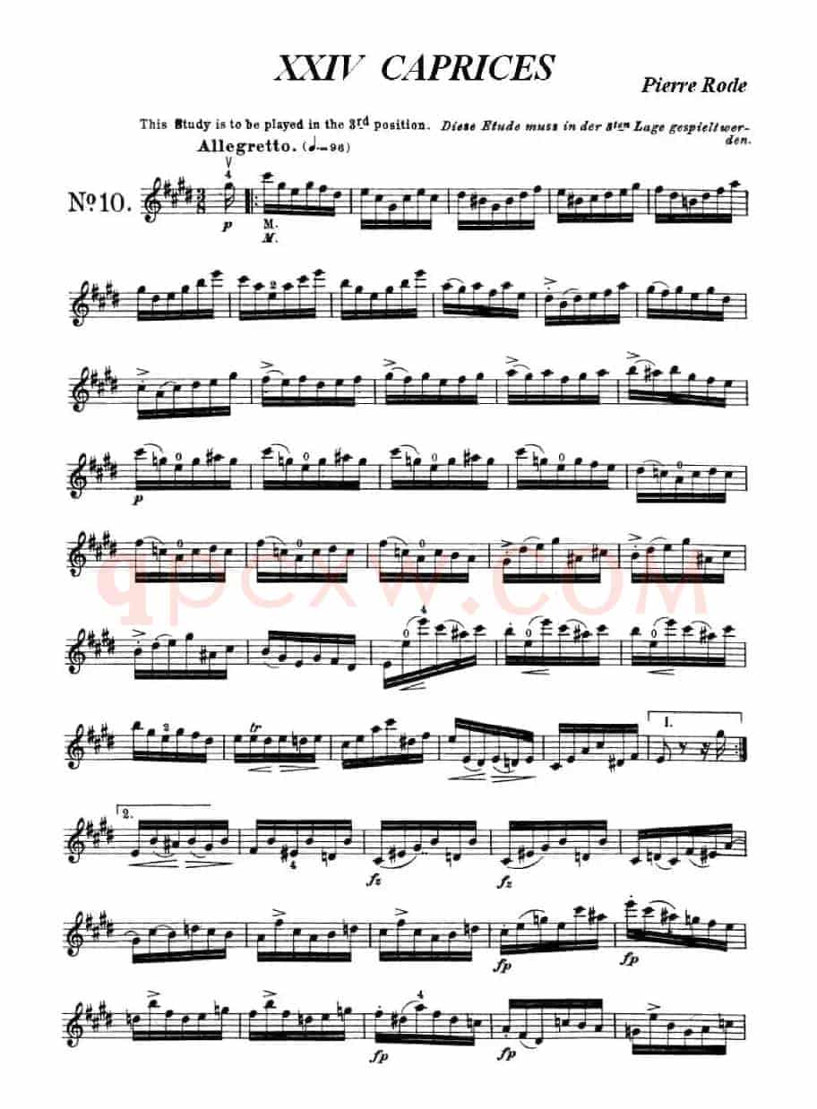 24首小提琴练习曲之10 