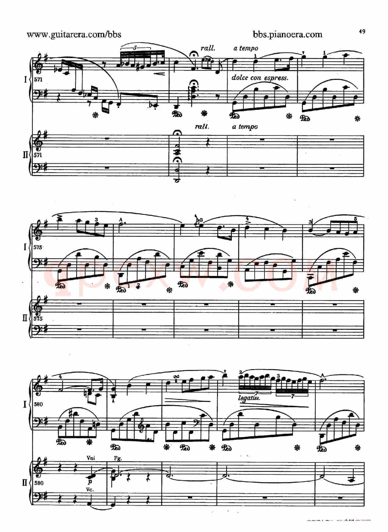 e小调第一钢琴协奏曲 Op.11(双钢琴版·第一乐章)