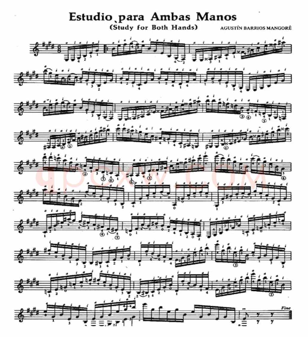 Estudio para Ambas Manos(古典吉他)