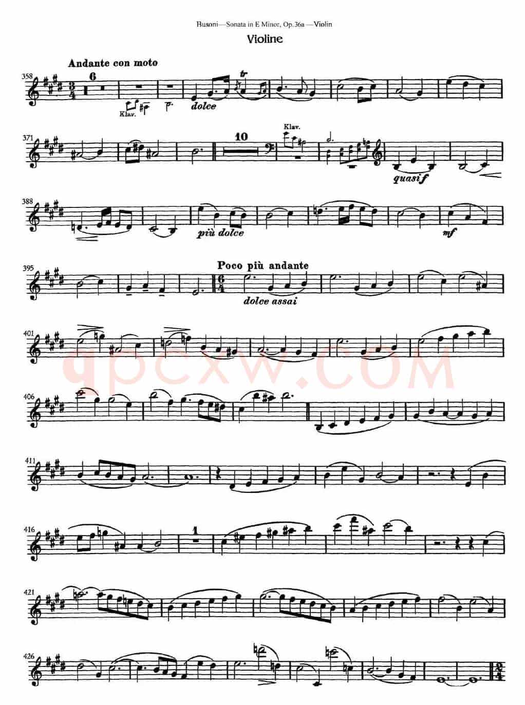 Violin Sonata No.2 in E Minor Op.36