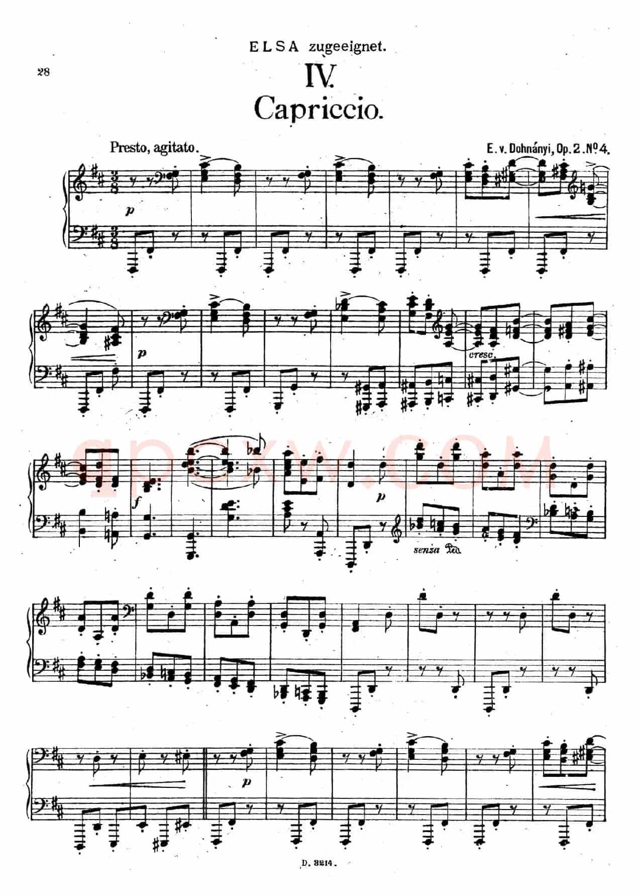 Four Pieces 4首小品 Op.2（Ⅳ）