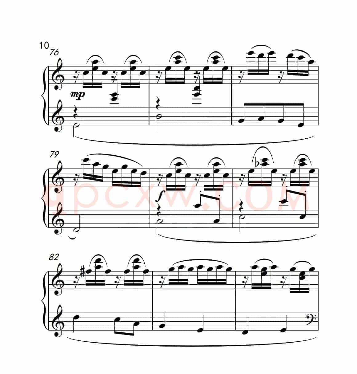 第六级B组 溪边嬉水（中国音乐学院钢琴考级作品1~6级）