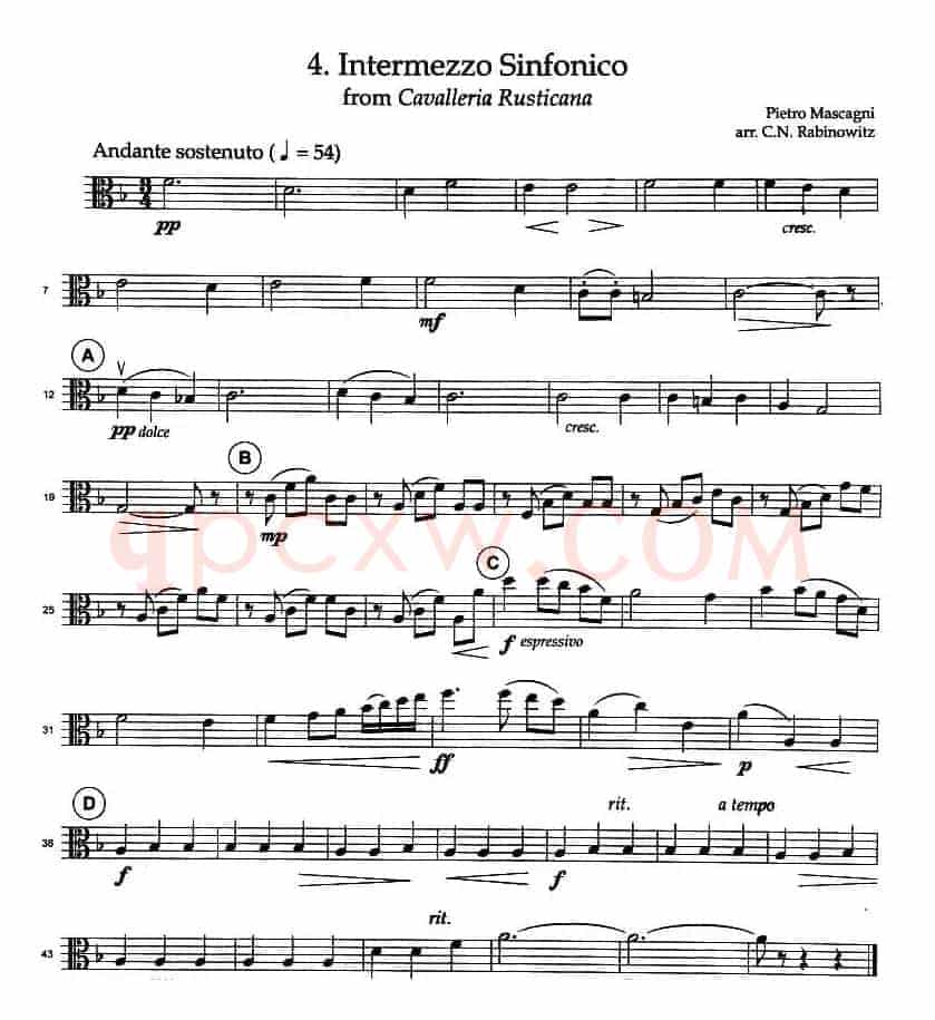 INTERMEZZO SINFONICO（四重奏）