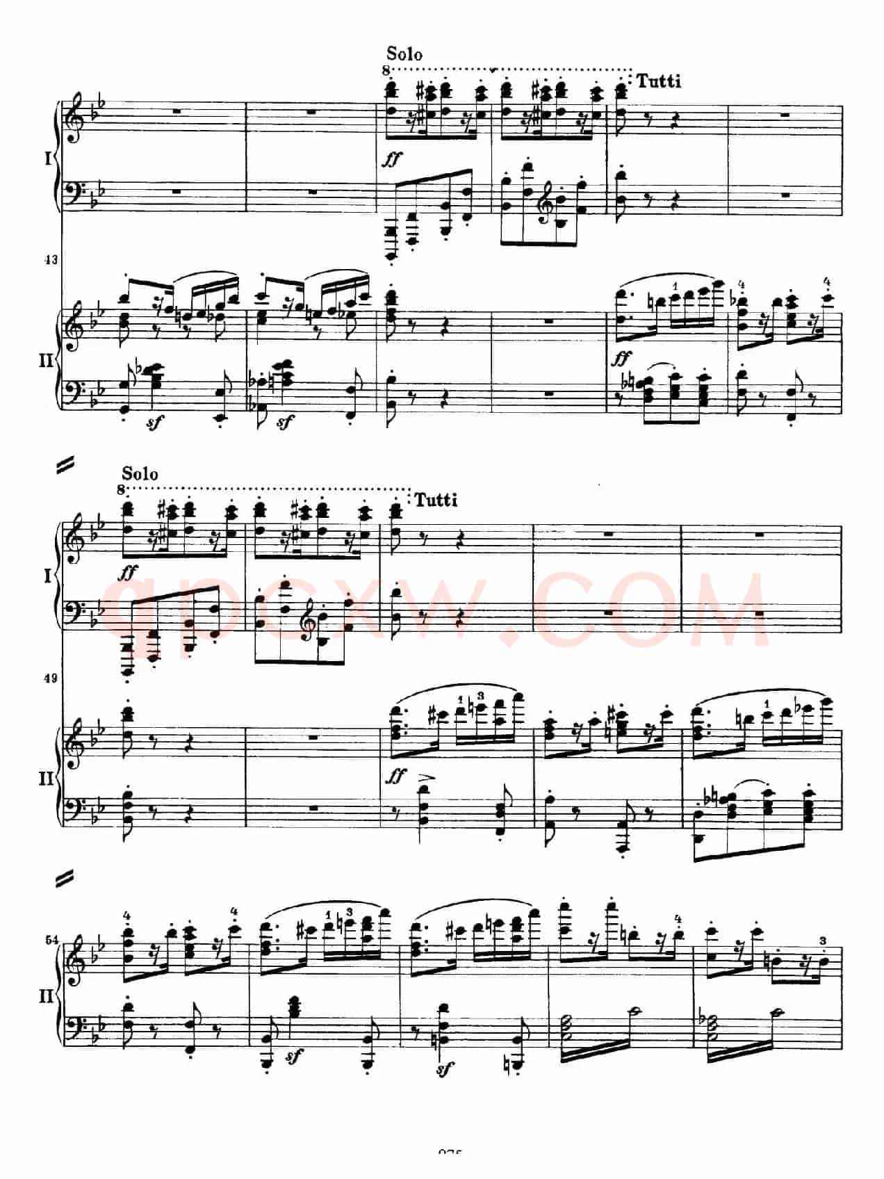 降B大调第二钢琴协奏曲（P71——80）