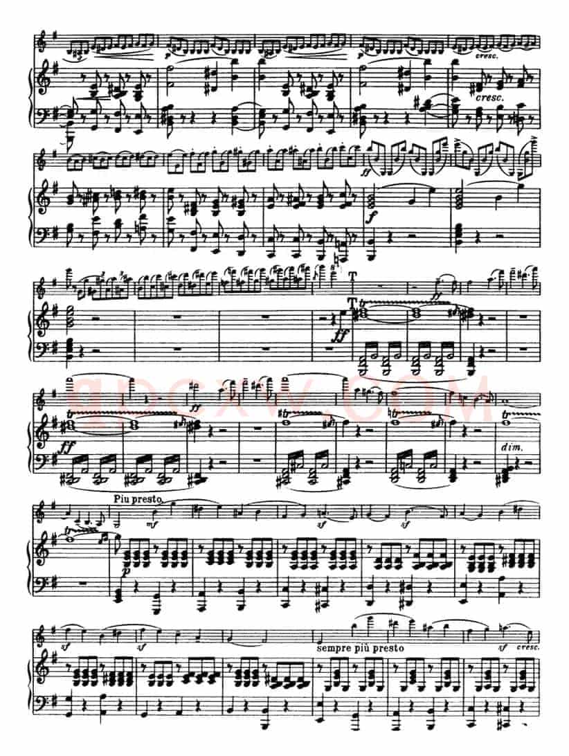 E小调协奏曲（Op.64）（小提琴+钢琴）