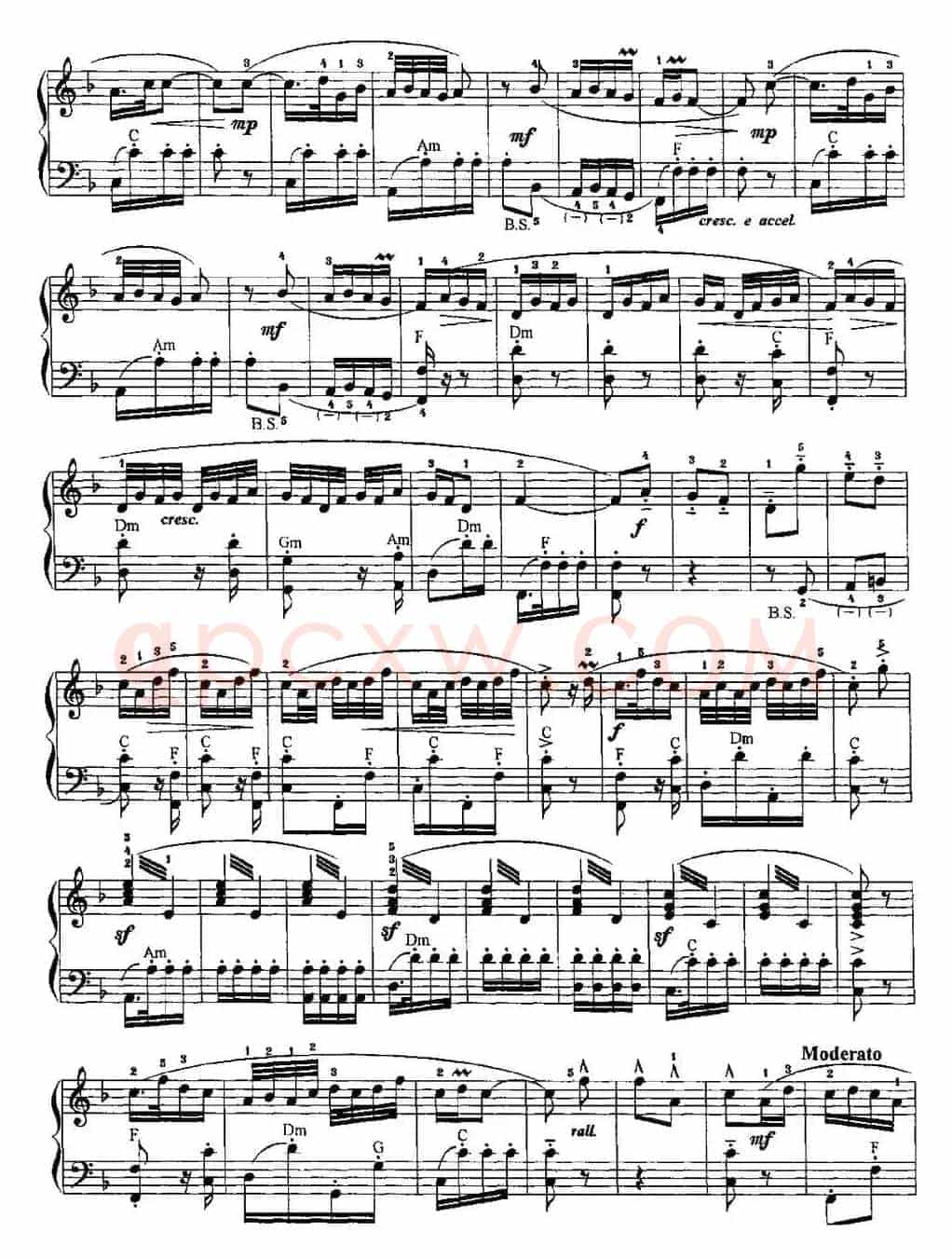 中国民歌手风琴曲集：61、夜深沉