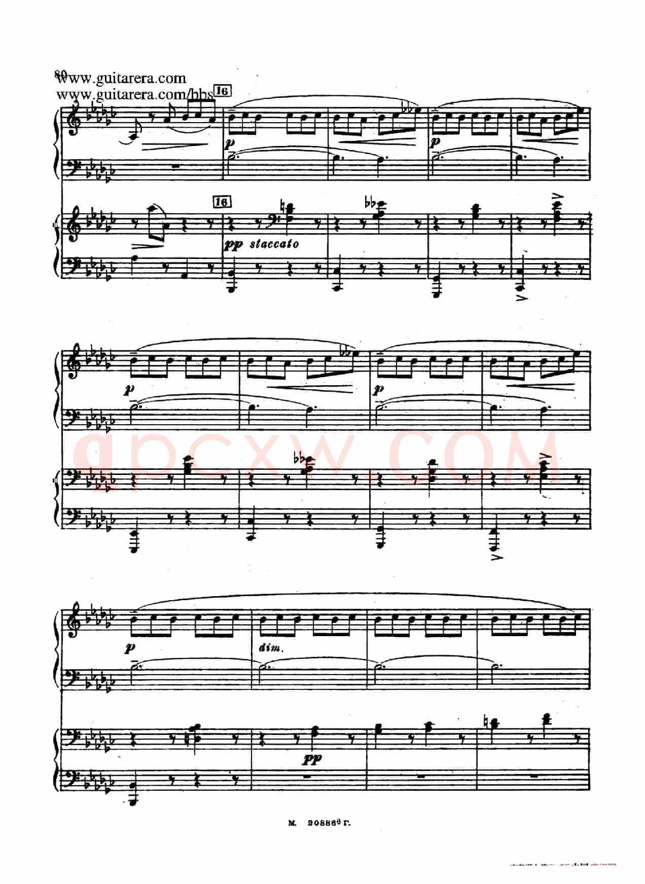 第二双钢琴组曲 Suite for Two Pianos No.2 Op.17(4. 塔兰泰拉舞曲 Tarantella)