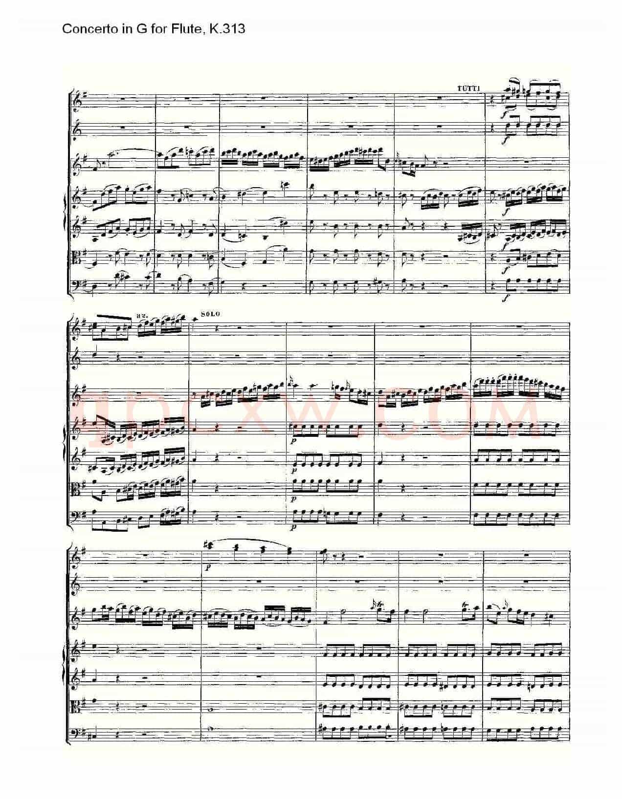 Concerto in G for Flute, K.313（G调长笛协奏曲, K.313）