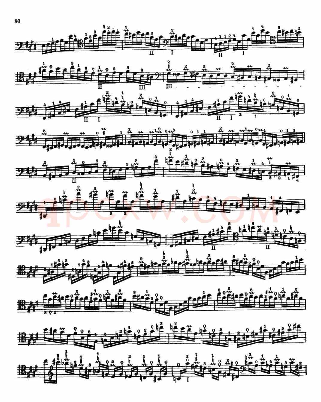 大提琴高级练习曲40首 No.37（波音练习）