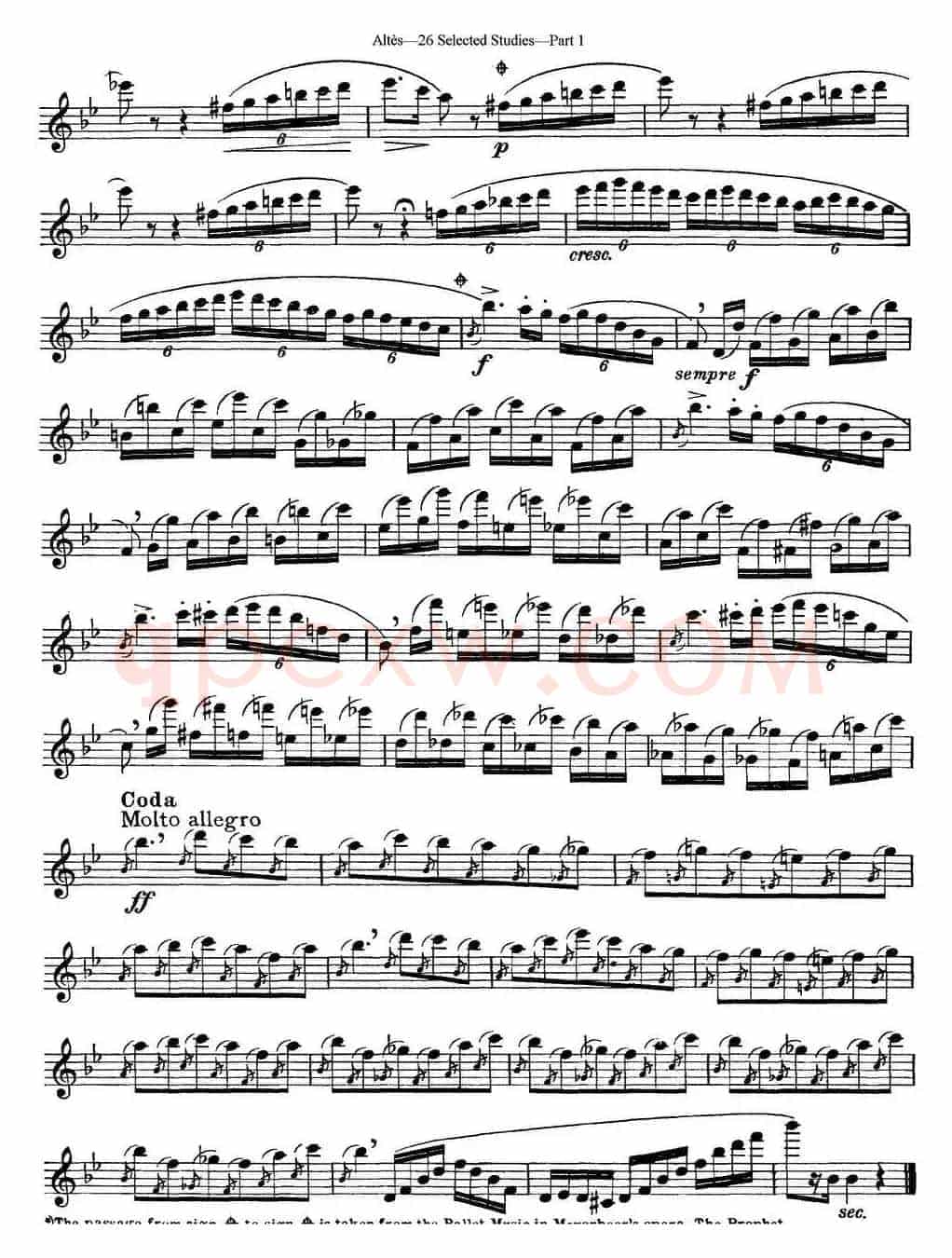 阿尔泰斯26首精选长笛练习曲（NO.10）