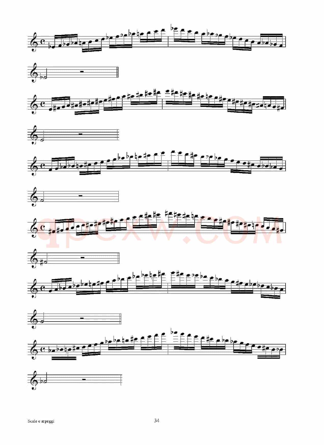 实用的萨克斯音阶练习曲集（P31——46）