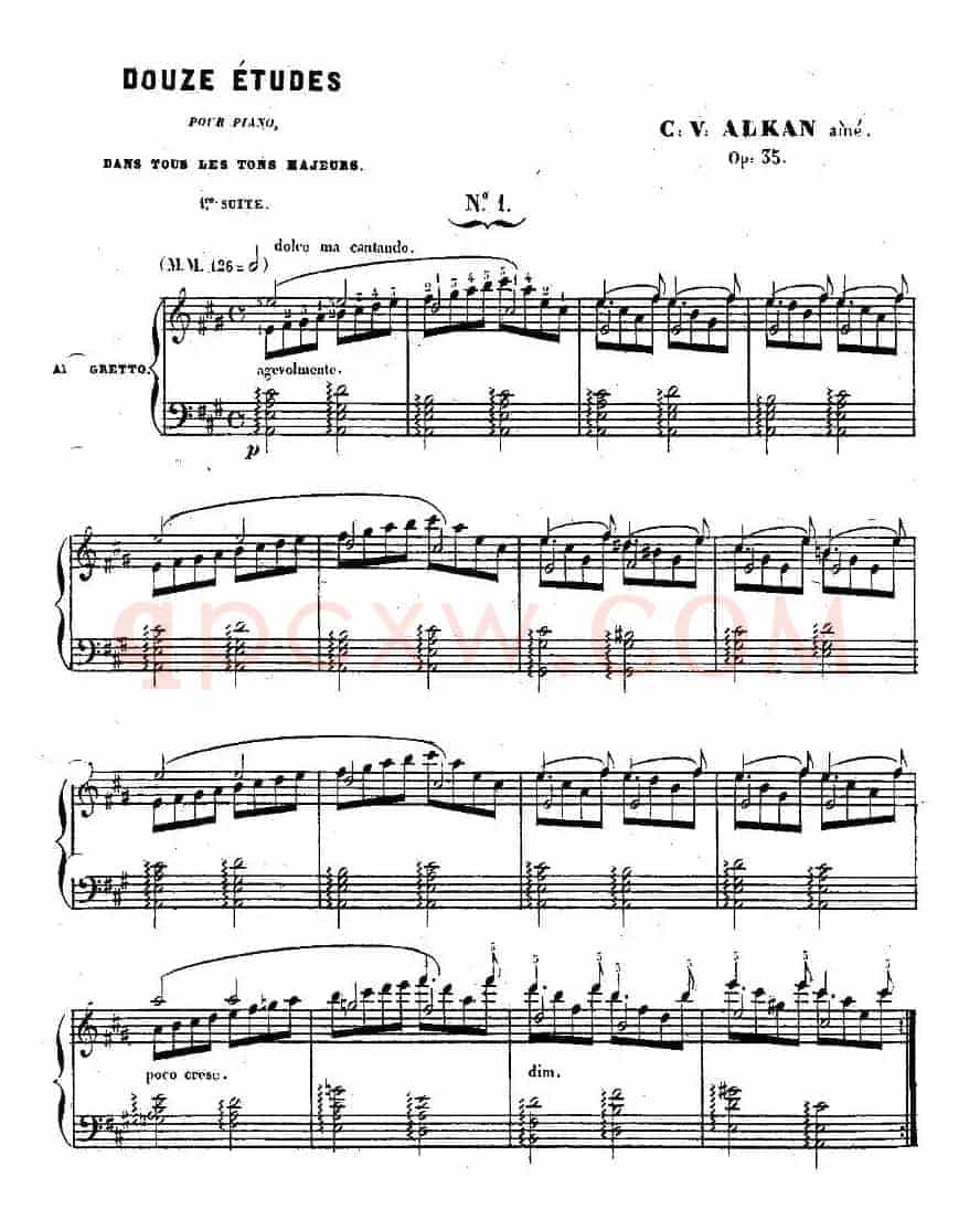 Etude No. 1（A major）