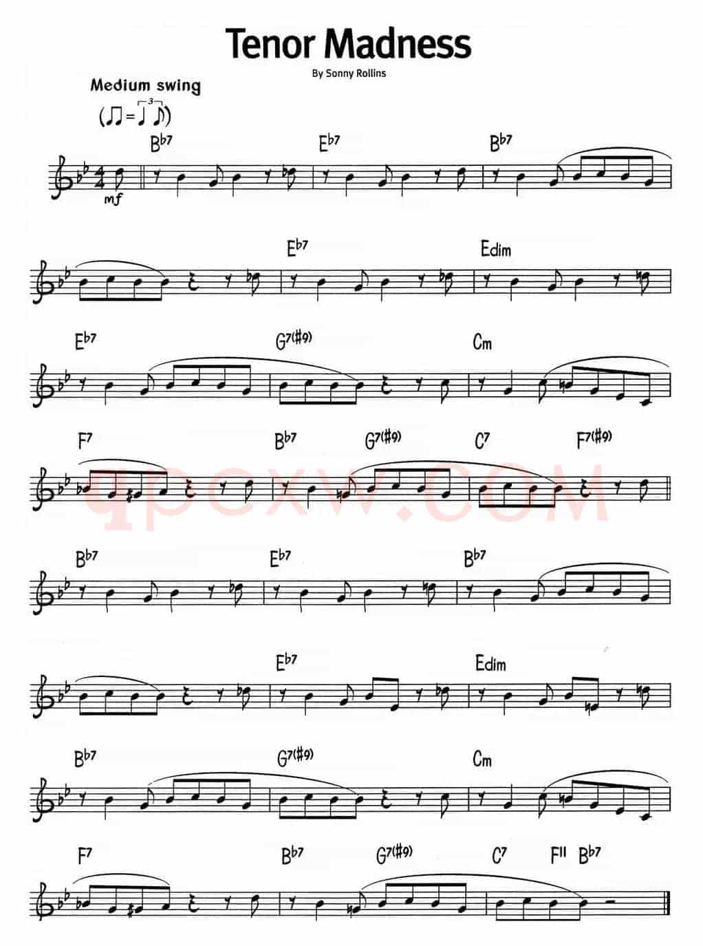 蓝调音乐：Tenor Madness