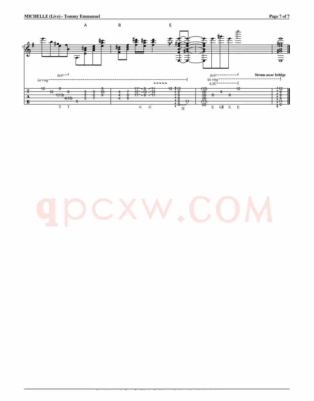 tommy emmanuel：michelle （live）（指弹吉他）