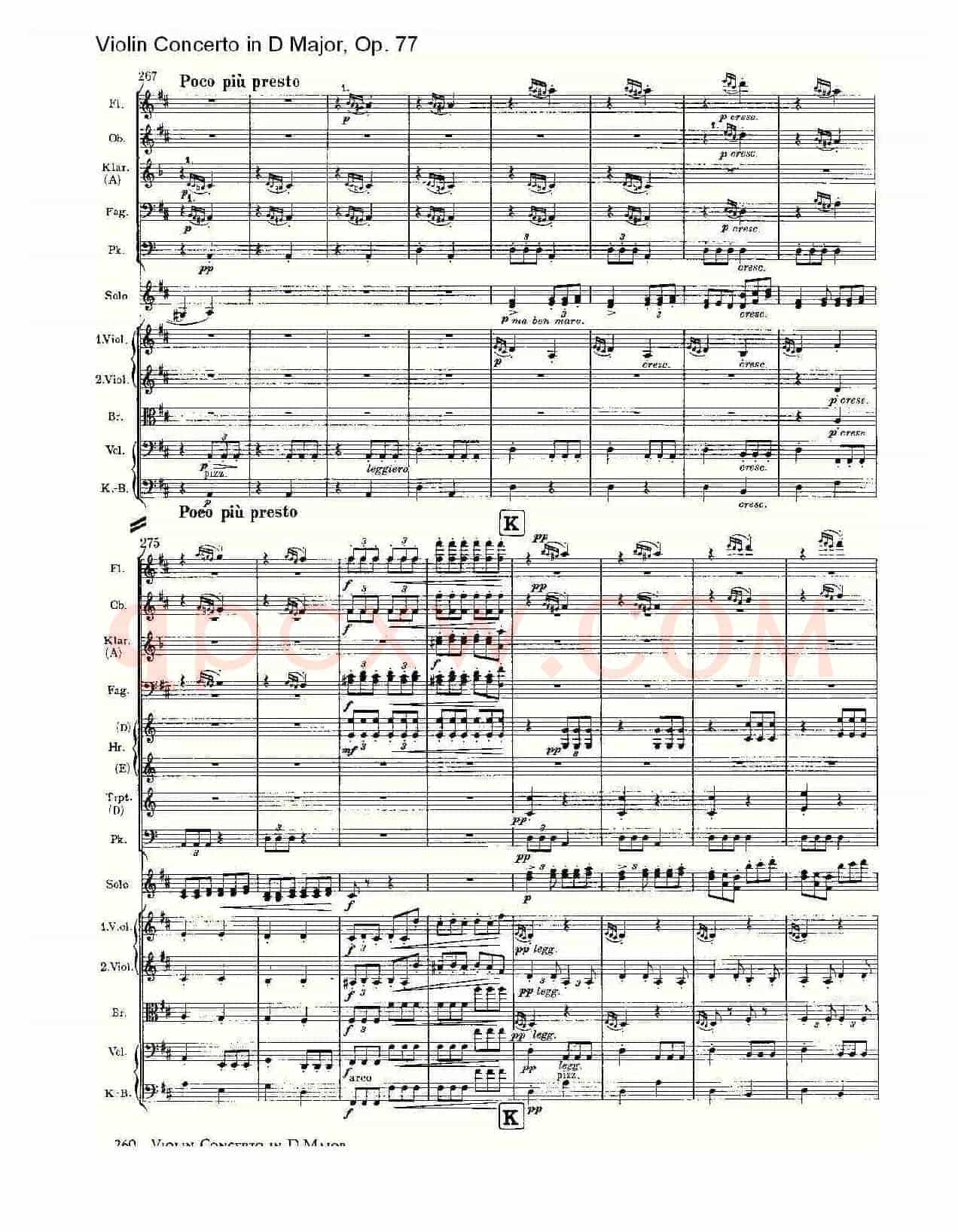D大调小提琴协奏曲, Op.77第三乐章